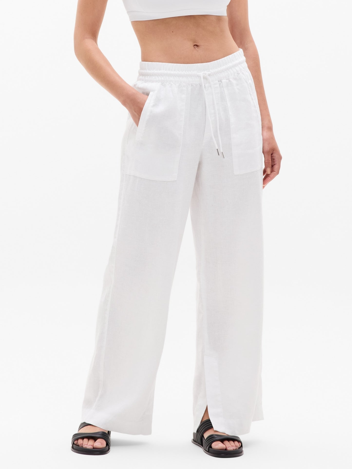 Retreat Linen High Rise Wide Leg Pant