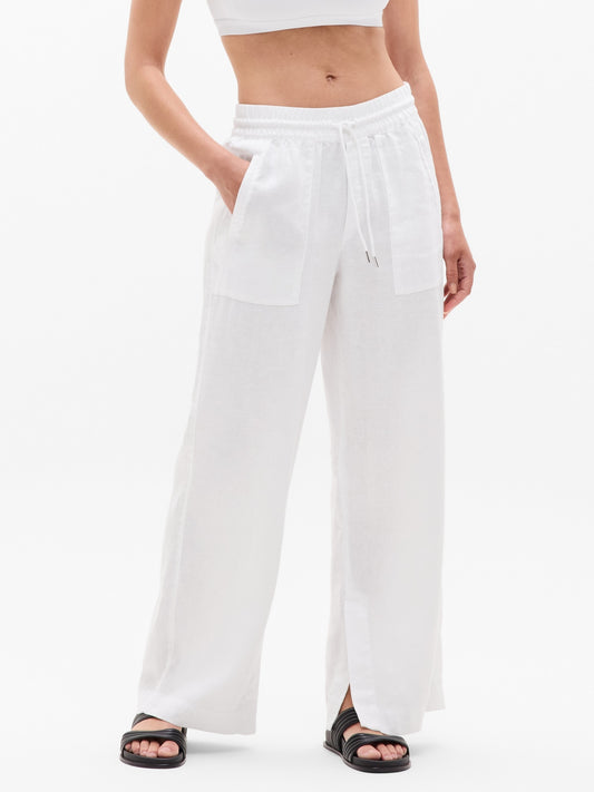 Retreat Linen High Rise Wide Leg Pant