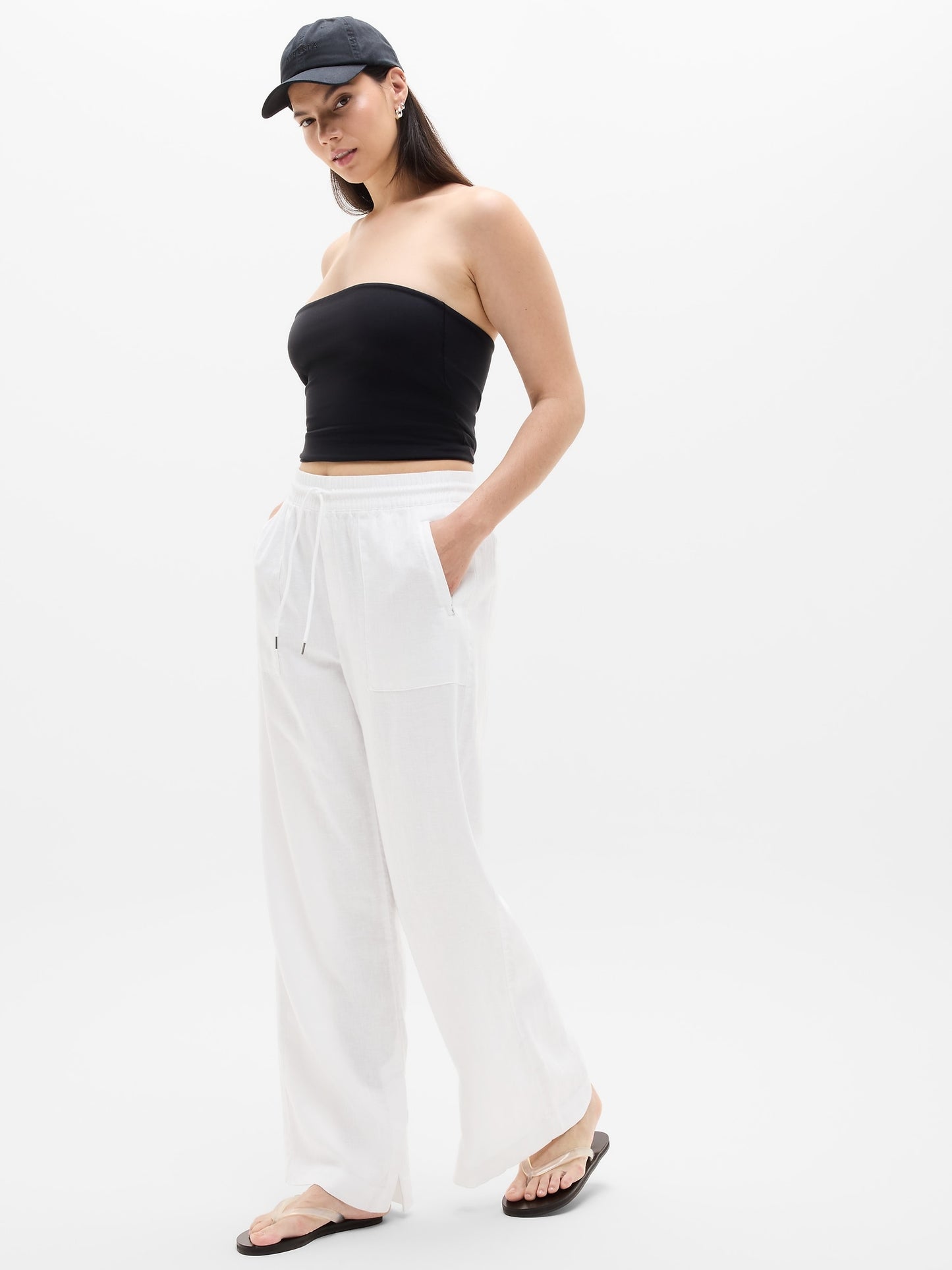 Retreat Linen High Rise Wide Leg Pant