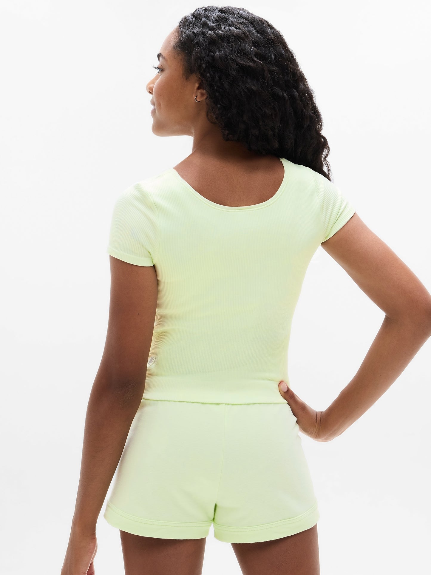 Athleta Girl Rise Above Rib Crop Tee