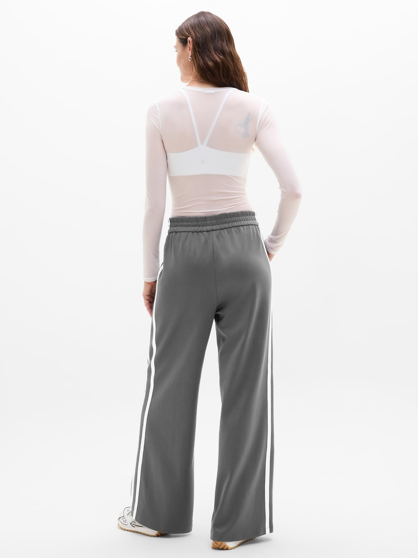 Tempo Mid Rise Wide Leg Track Pant