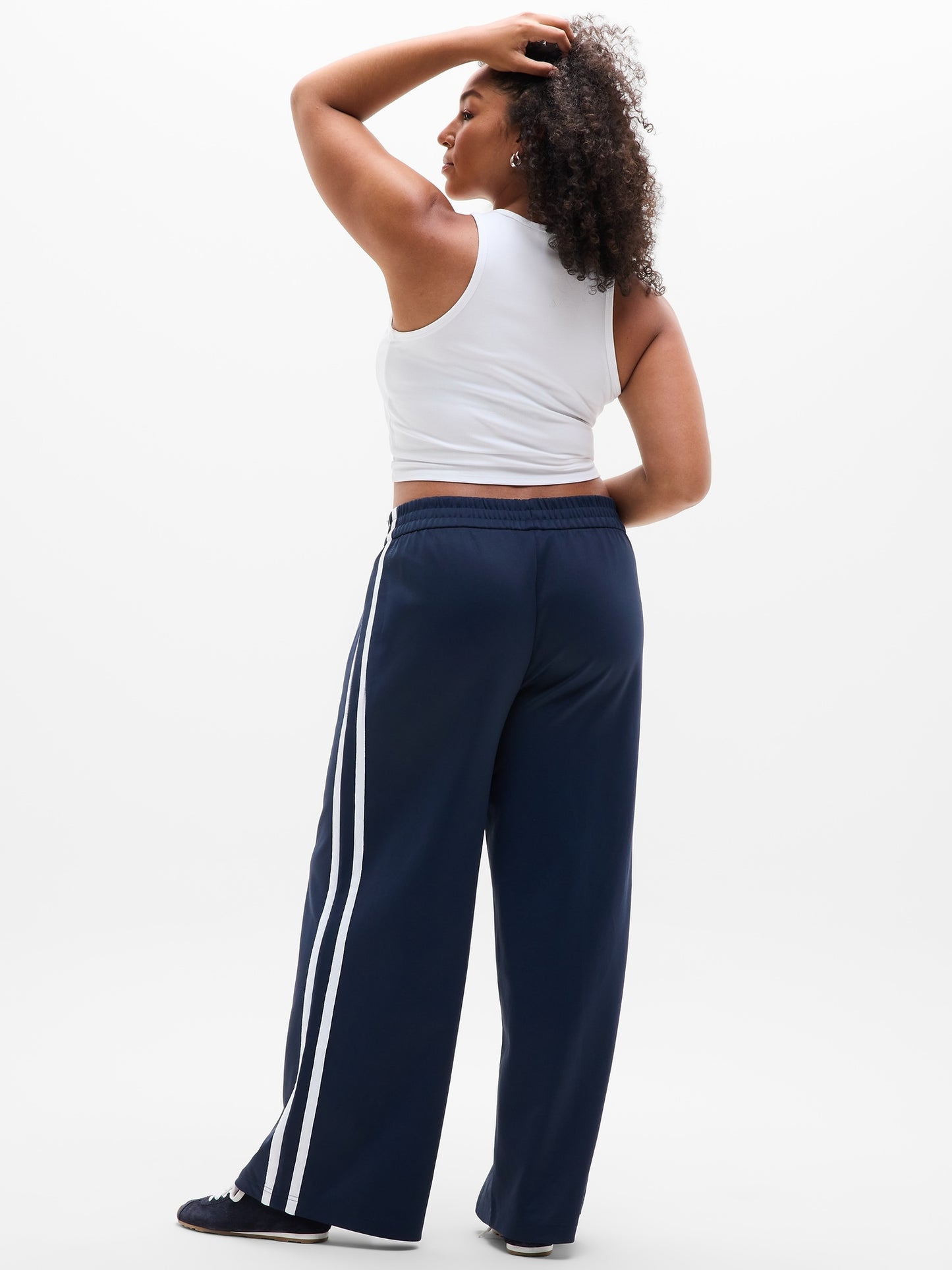Tempo Mid Rise Wide Leg Track Pant