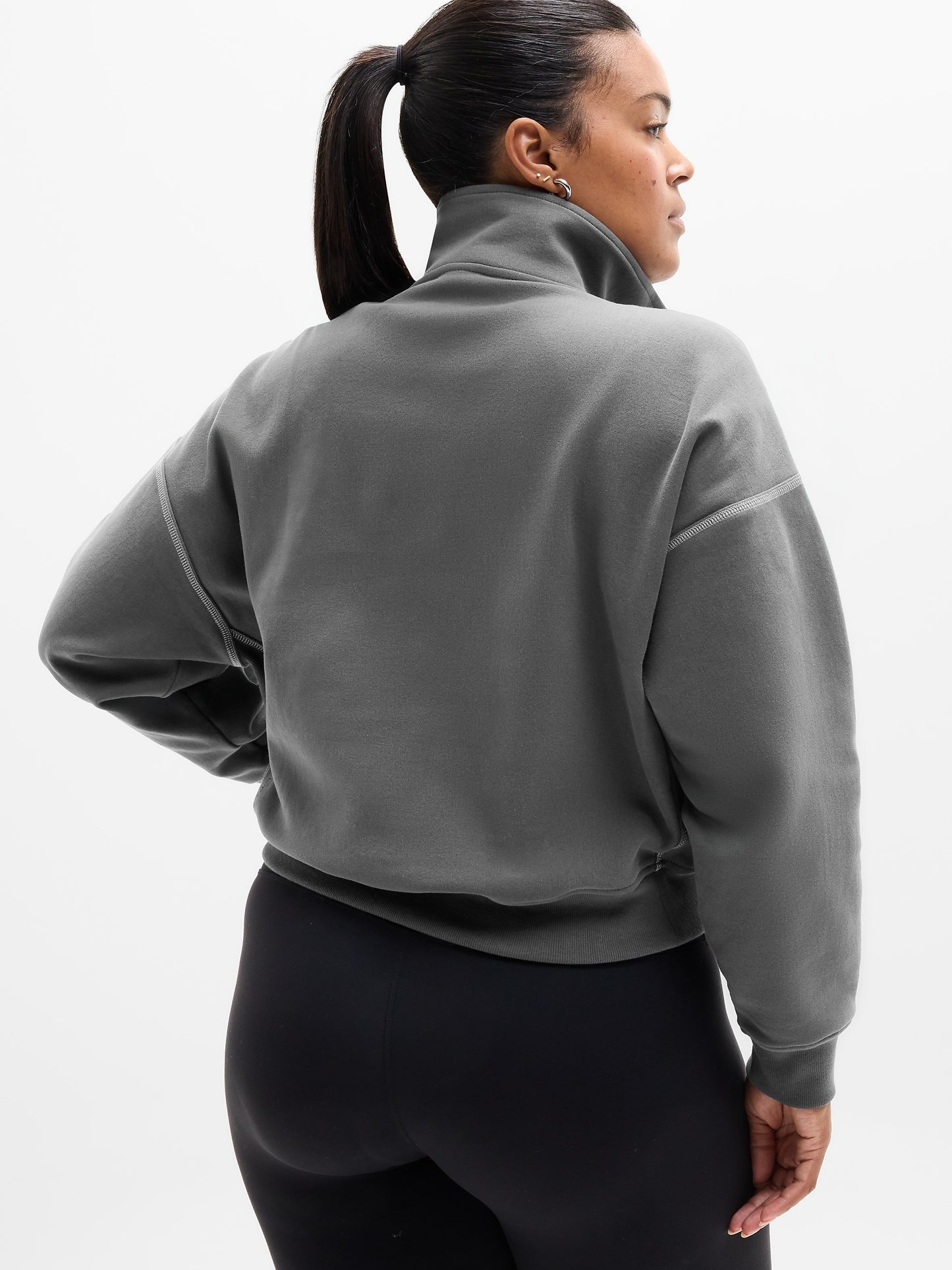 Forever Fleece 1/2 Zip High Hip Sweatshirt