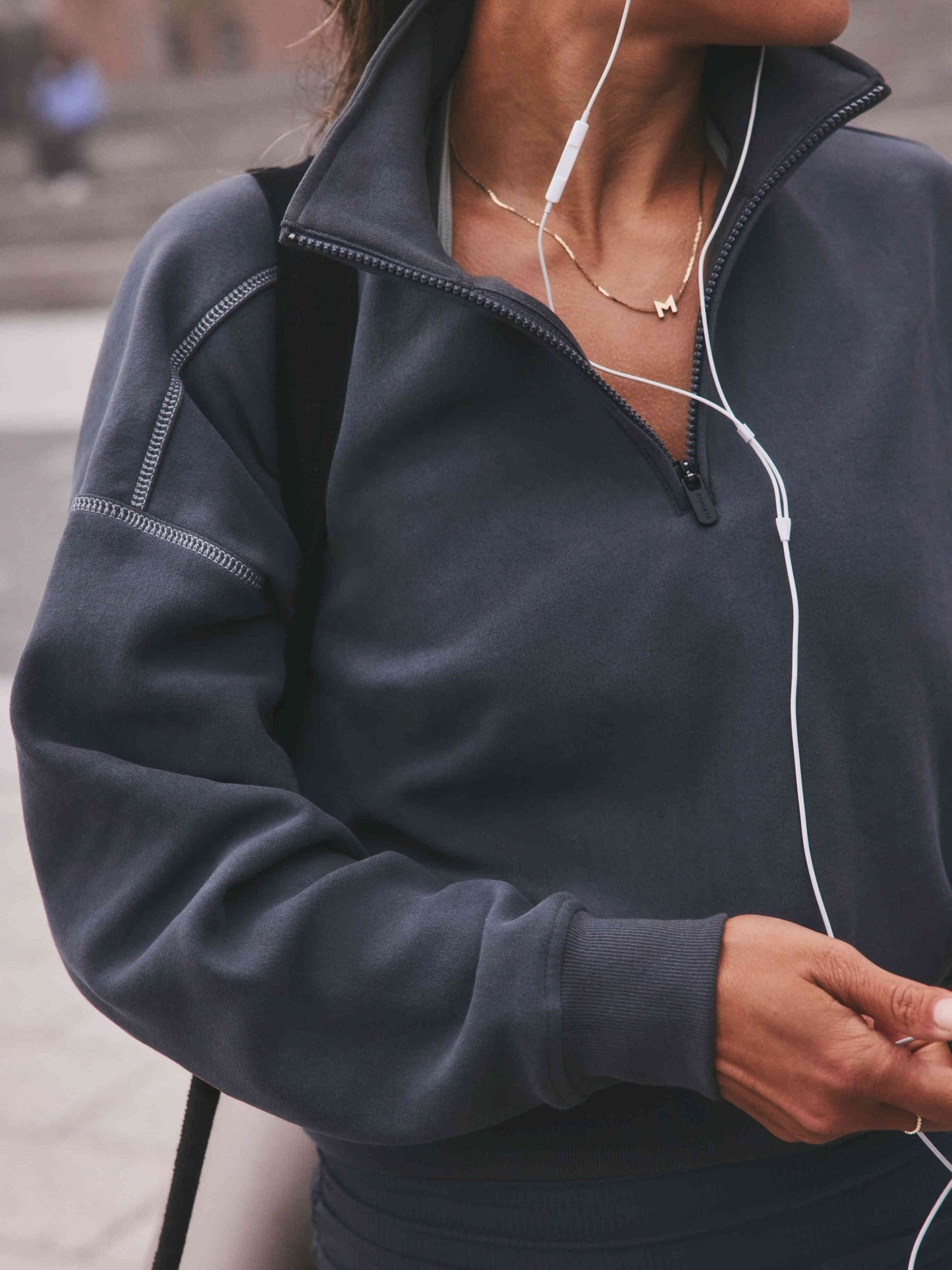 Forever Fleece 1/2 Zip High Hip Sweatshirt