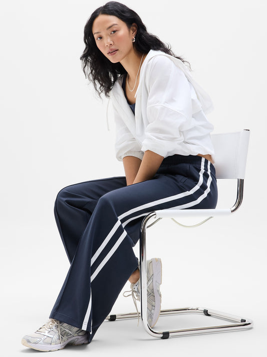 Tempo Mid Rise Wide Leg Track Pant
