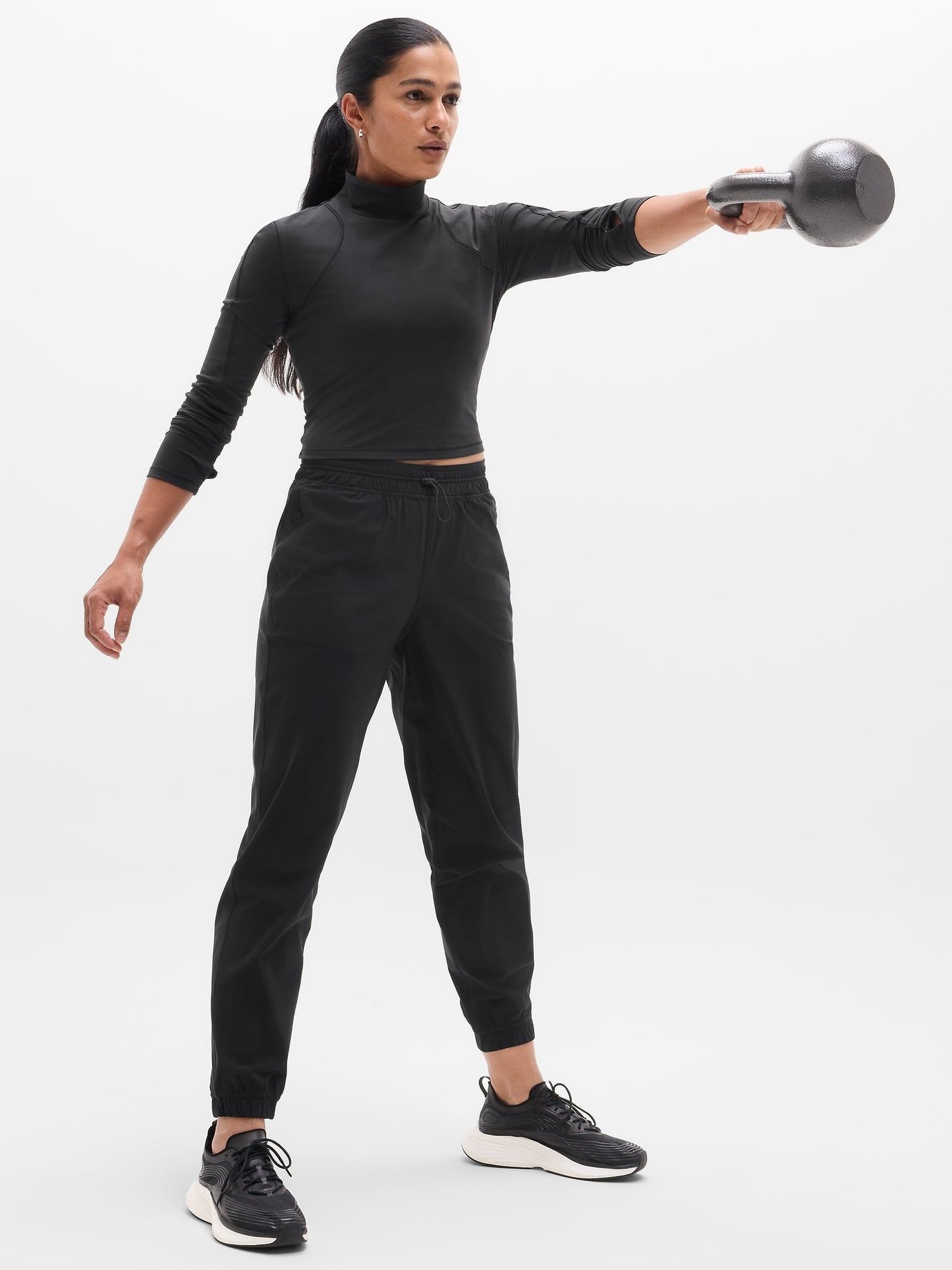 بنطال كروس تراين بخصر مرتفع