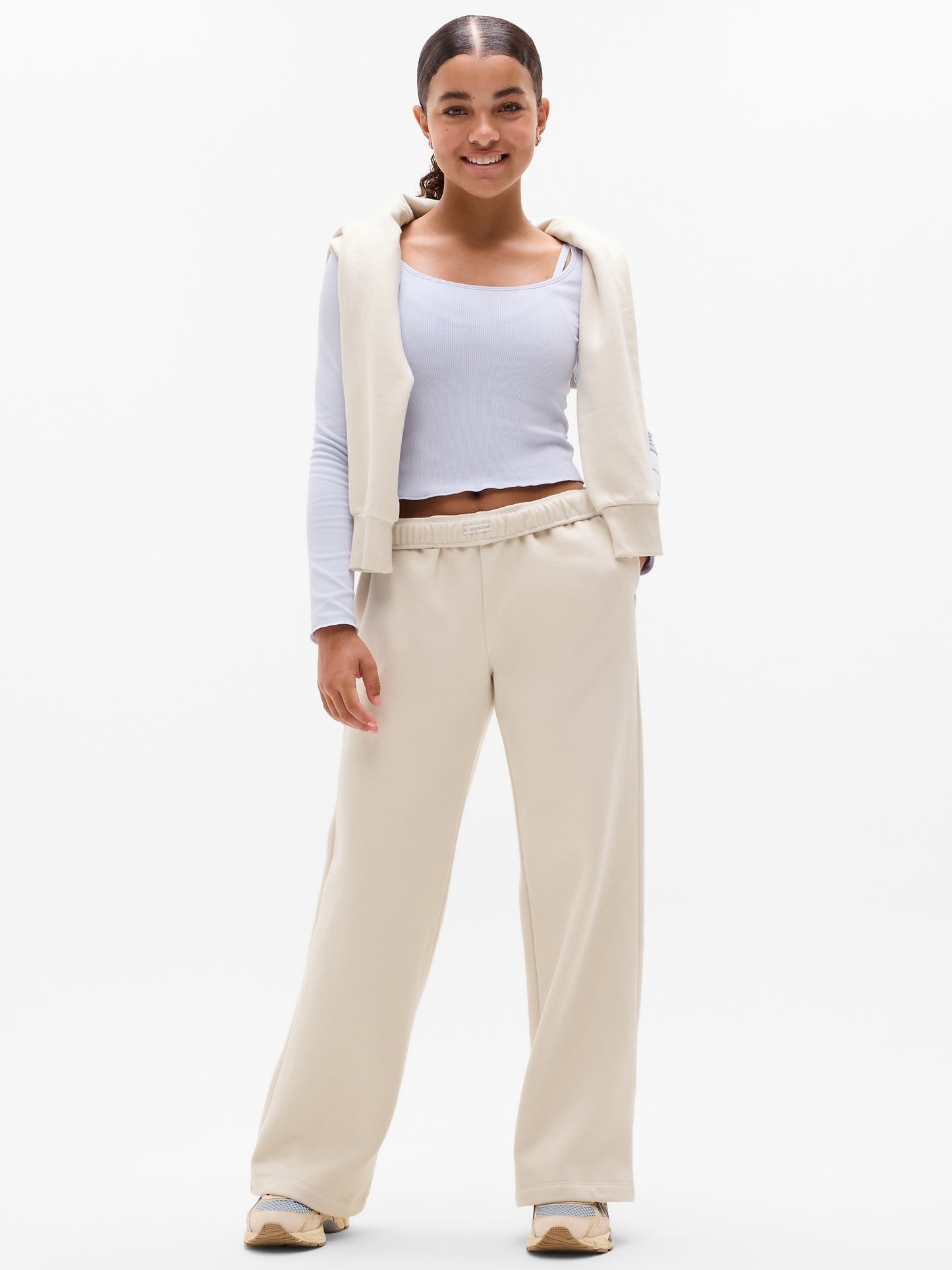 Athleta Girl All Day Wide Leg Fleece Pant