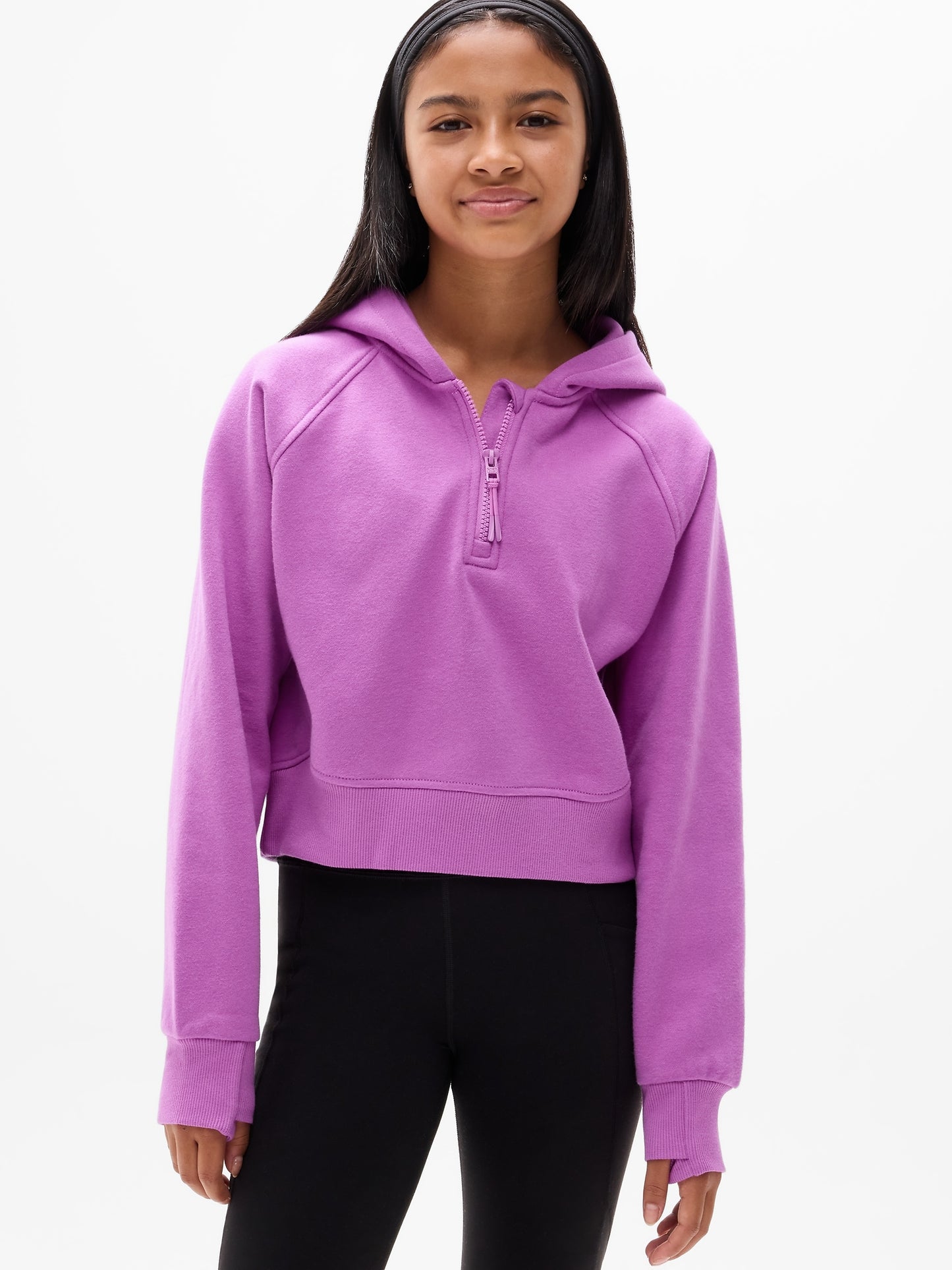 Athleta Girl All Day Half Zip Hoodie