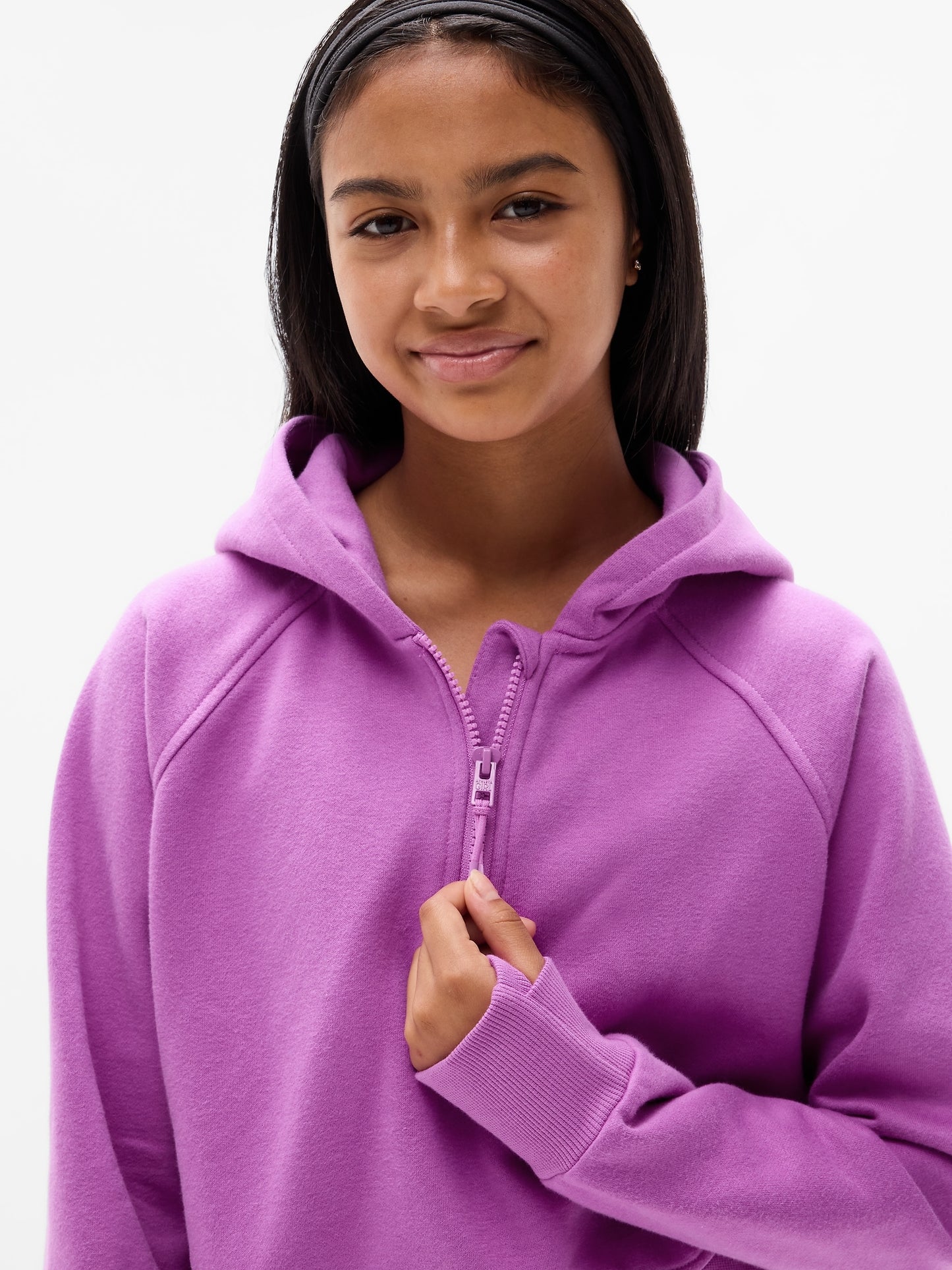 Athleta Girl All Day Half Zip Hoodie