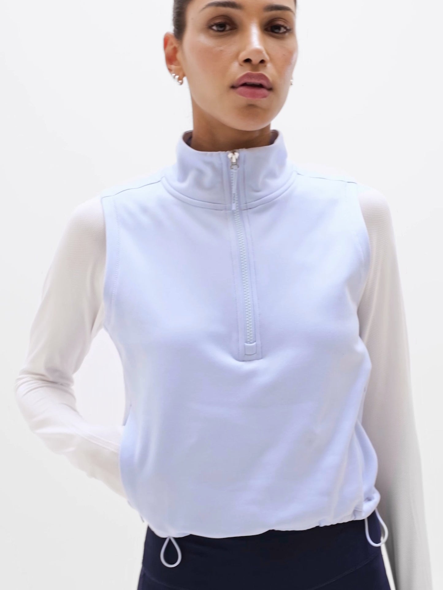 Unstoppable 1/2 Zip Cropped Vest