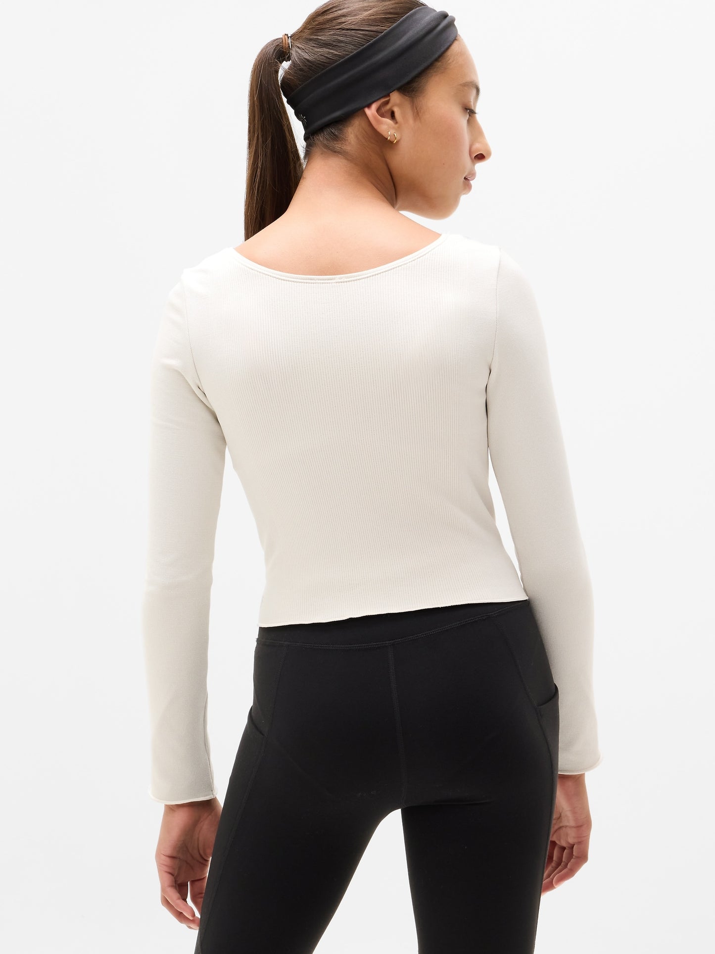Athleta Girl Rise Above Rib Shimmer Top