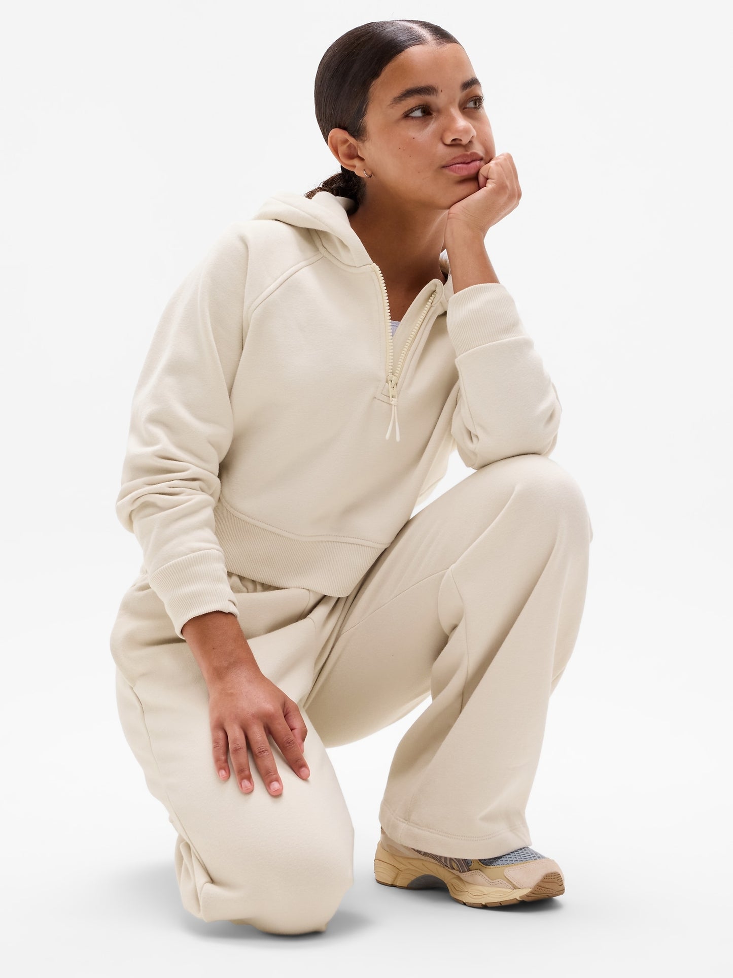 Athleta Girl All Day Half Zip Hoodie