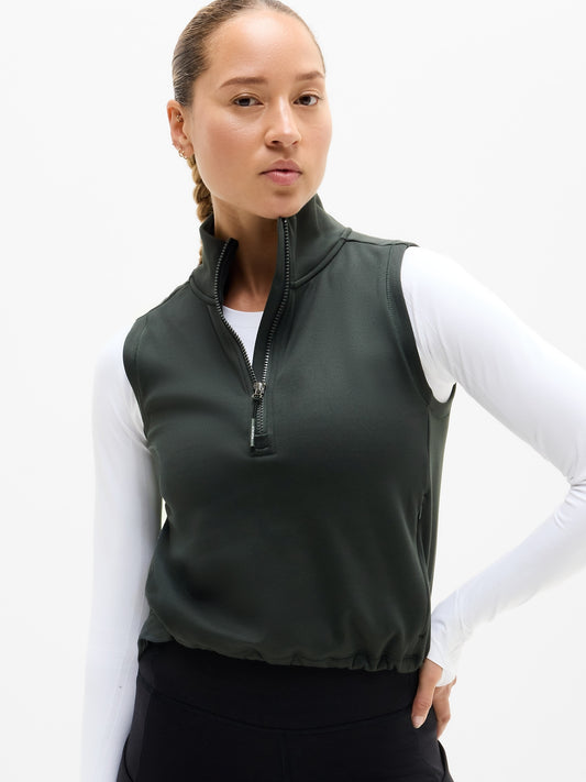 Unstoppable 1/2 Zip Cropped Vest