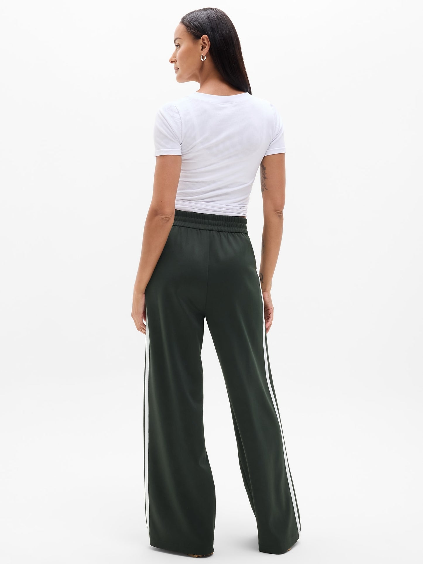Tempo Mid Rise Wide Leg Track Pant