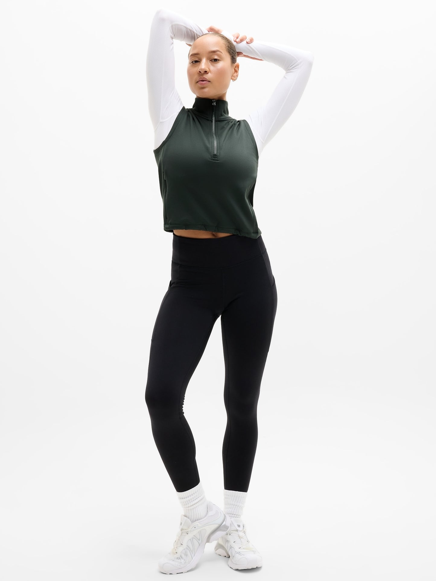 Unstoppable 1/2 Zip Cropped Vest