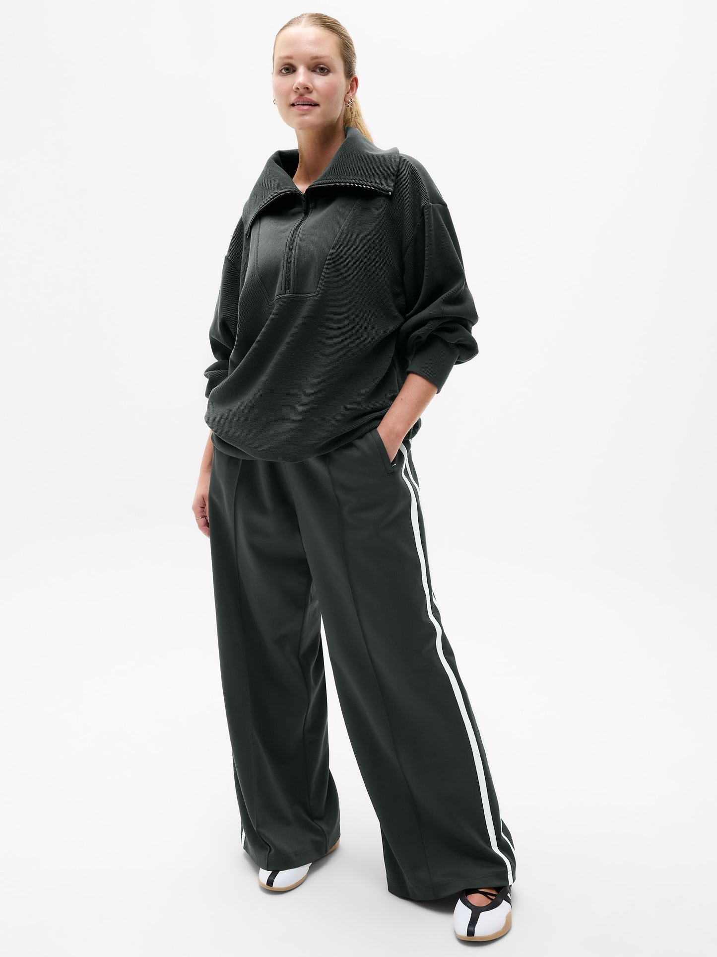 Ottoman Rib 1/4 Zip Sweatshirt