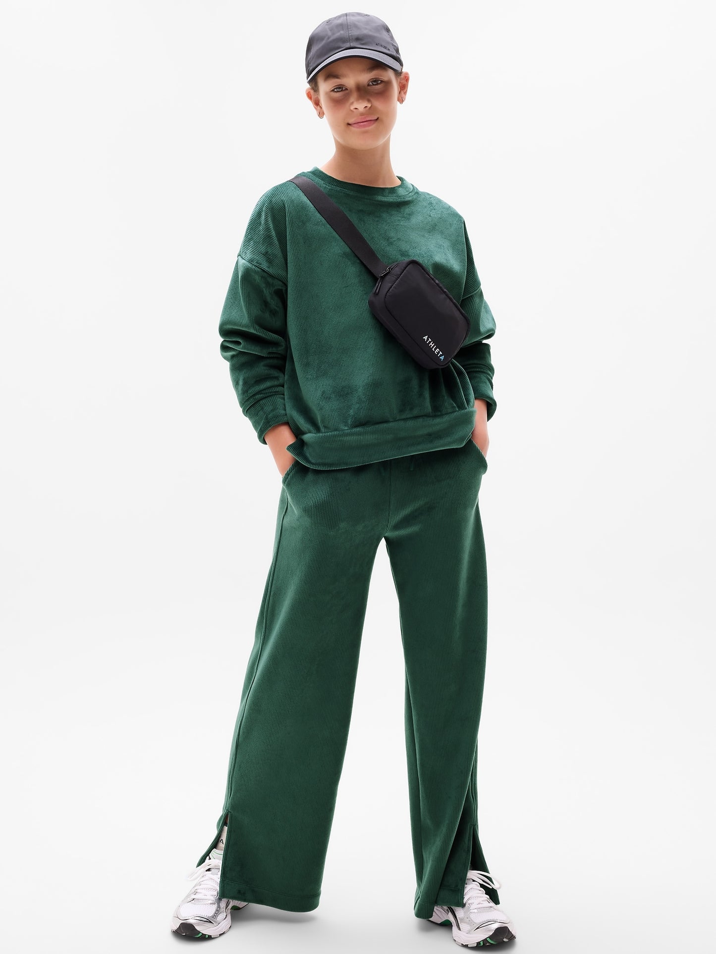 Athleta Girl Cozy Rib Crewneck