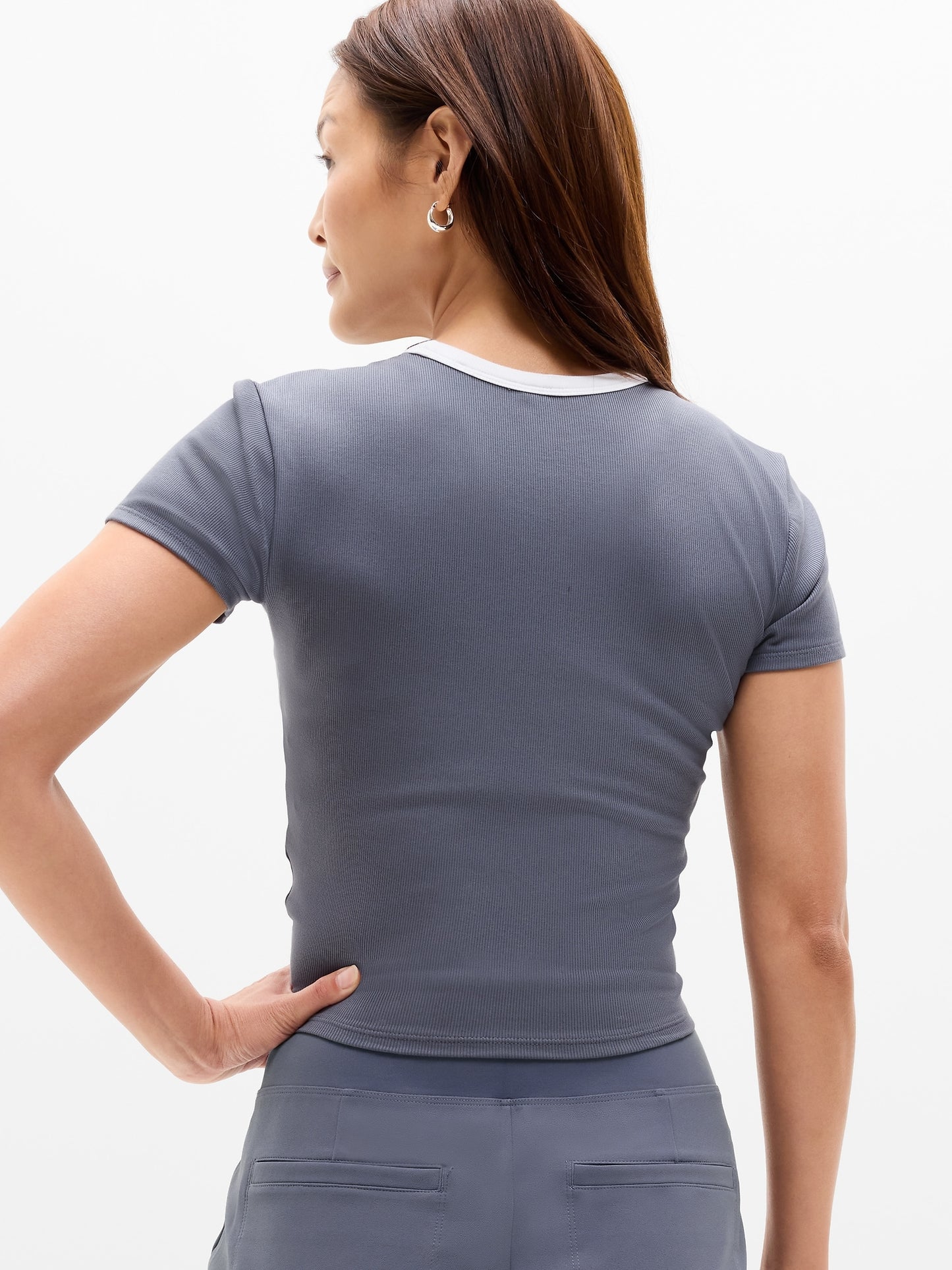 Signature Rib Crop Tee