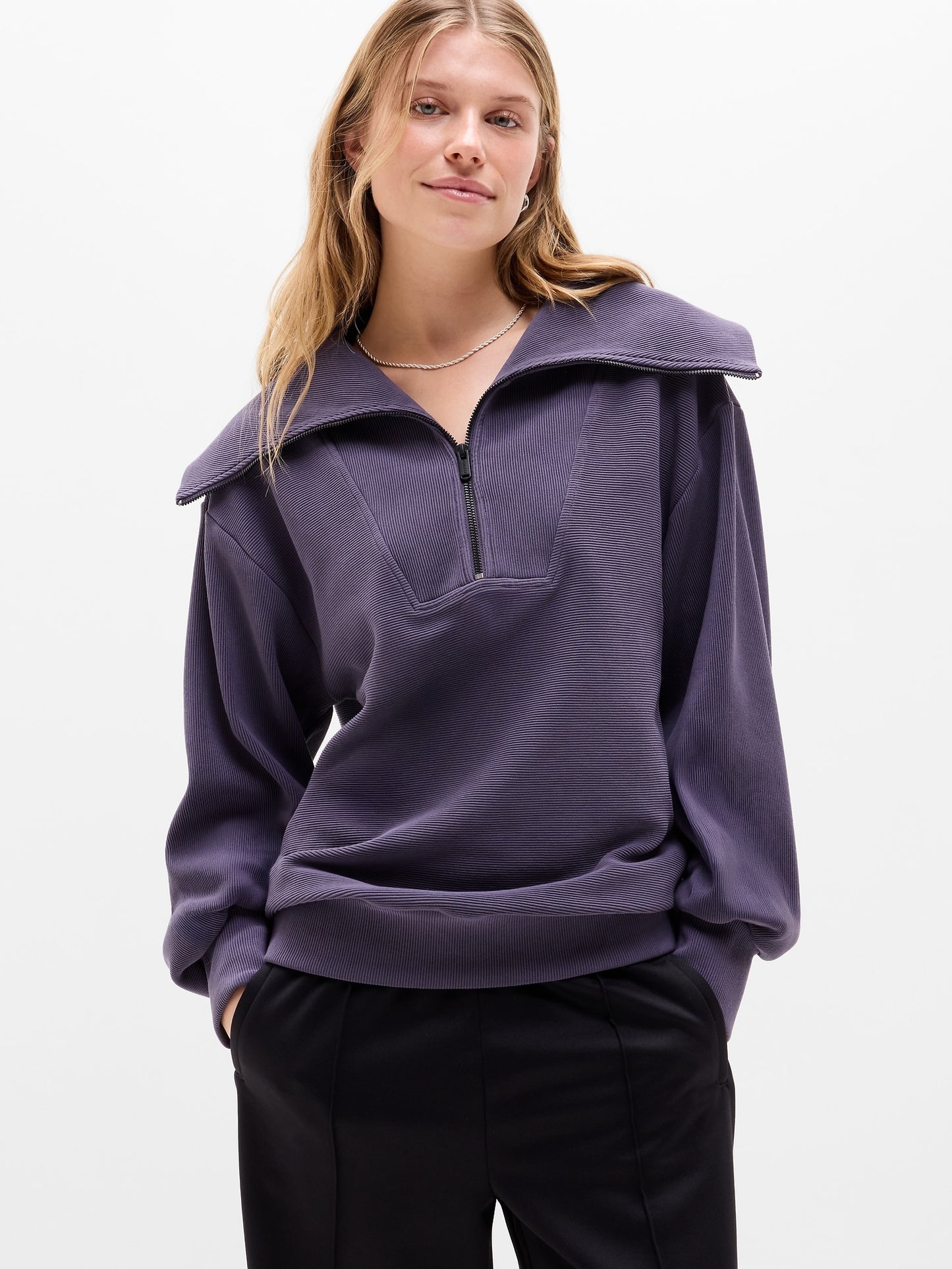 Ottoman Rib 1/4 Zip Sweatshirt