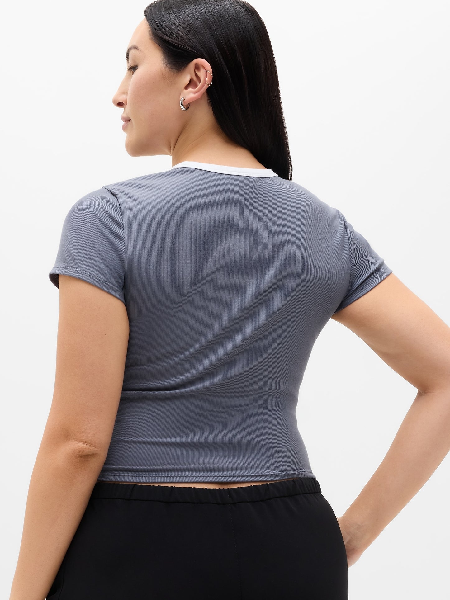 Signature Rib Crop Tee