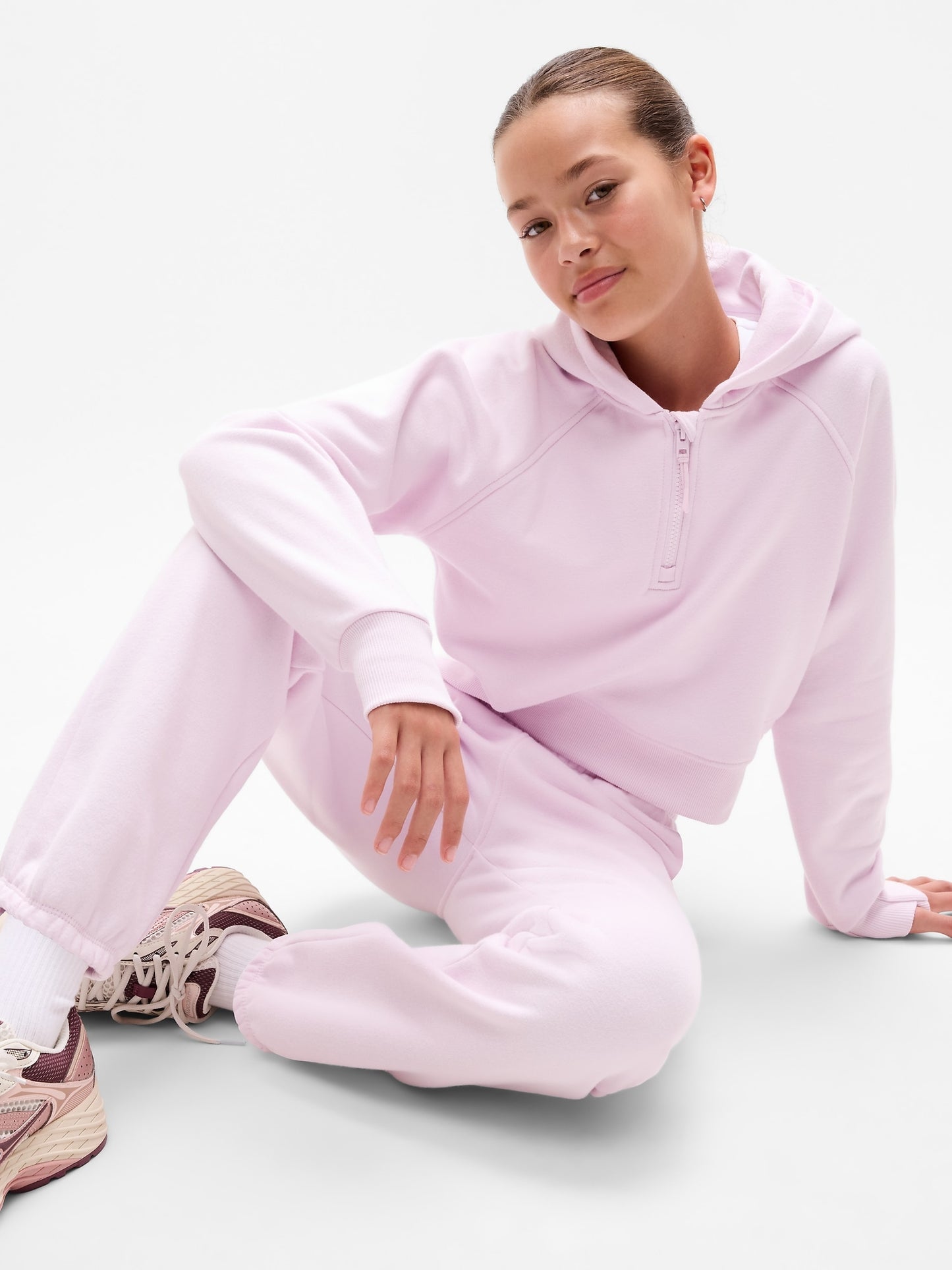 Athleta Girl All Day Half Zip Hoodie