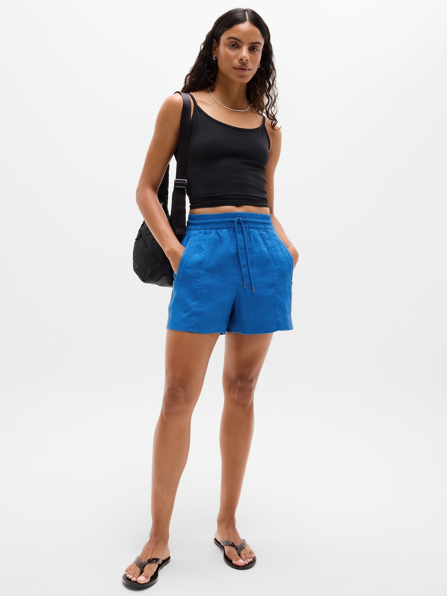 Retreat Linen Mid Rise 4" Short