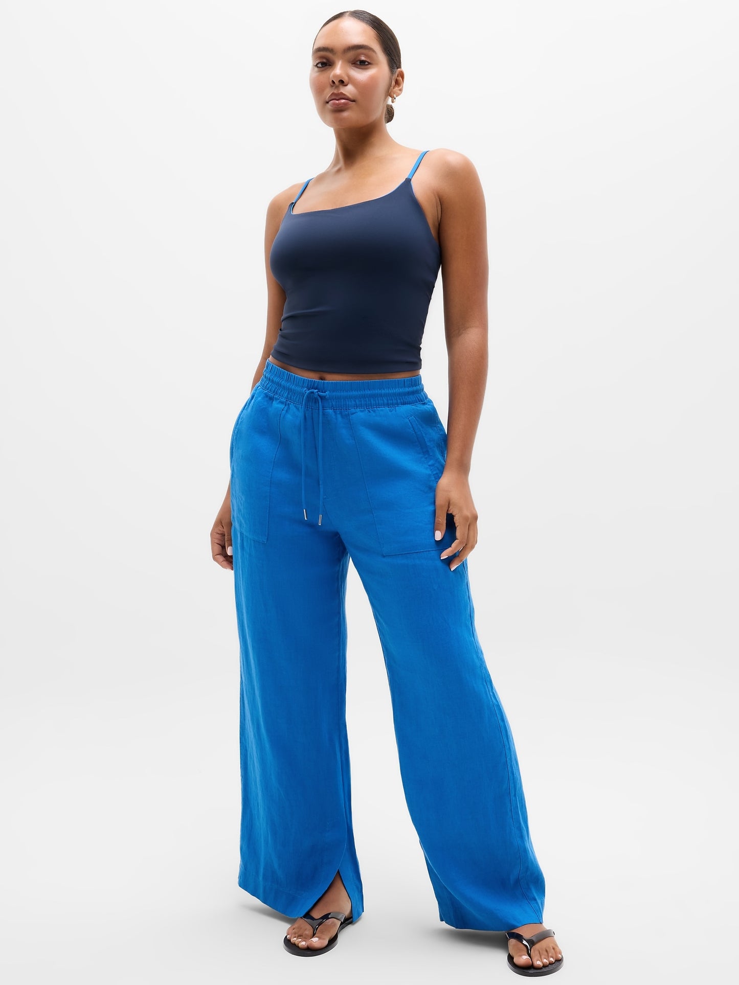 Retreat Linen High Rise Wide Leg Pant