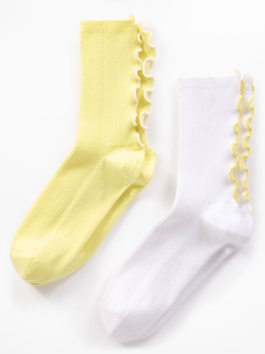 Athleta Ruffle Novelty Everyday Crew Sock 2-Pack