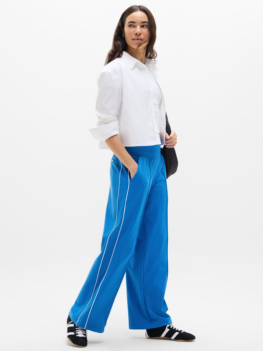 Venice High Rise Track Stripe Wide Leg Pant