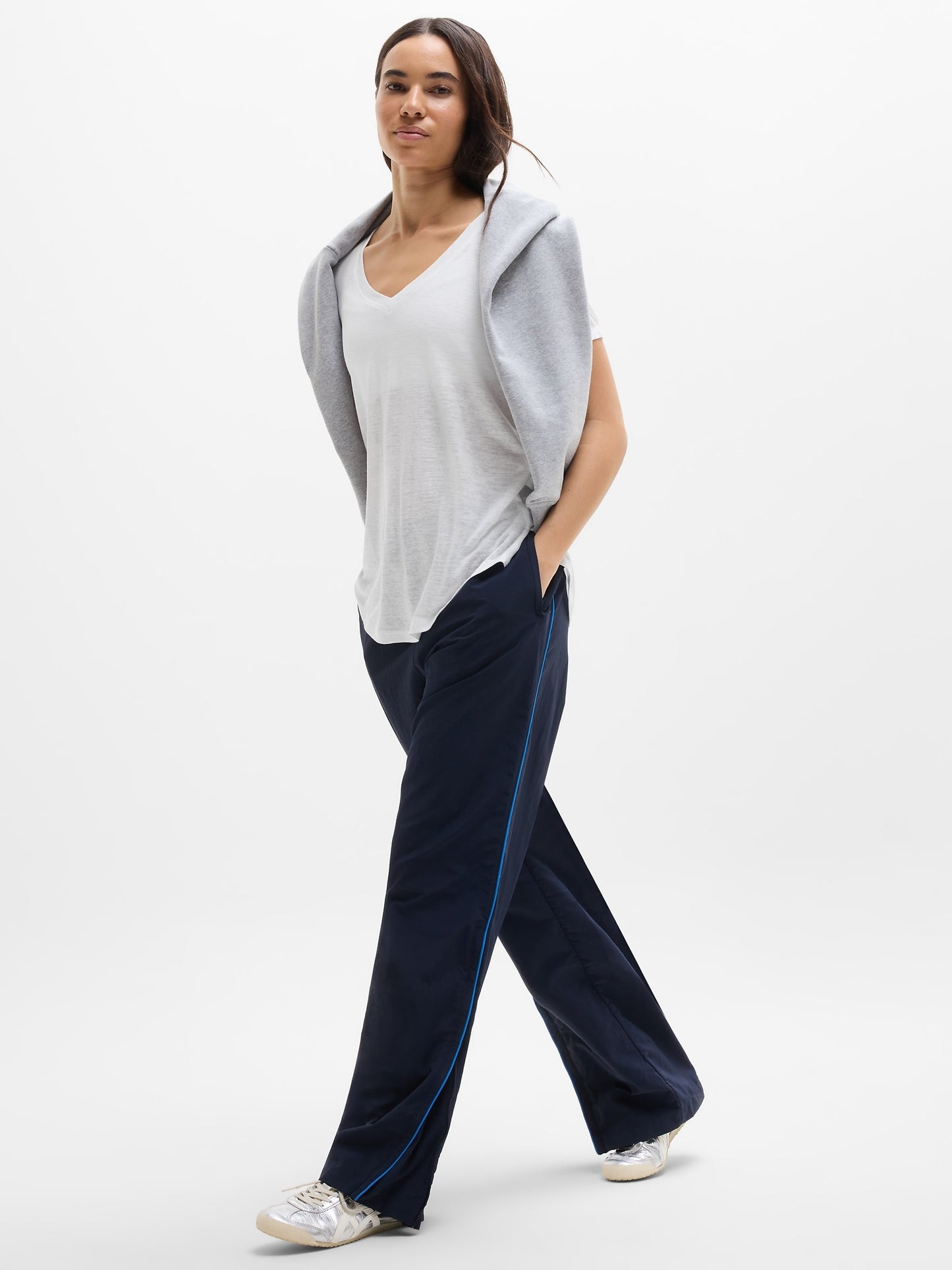 Breezy Scoop V-Neck Tee