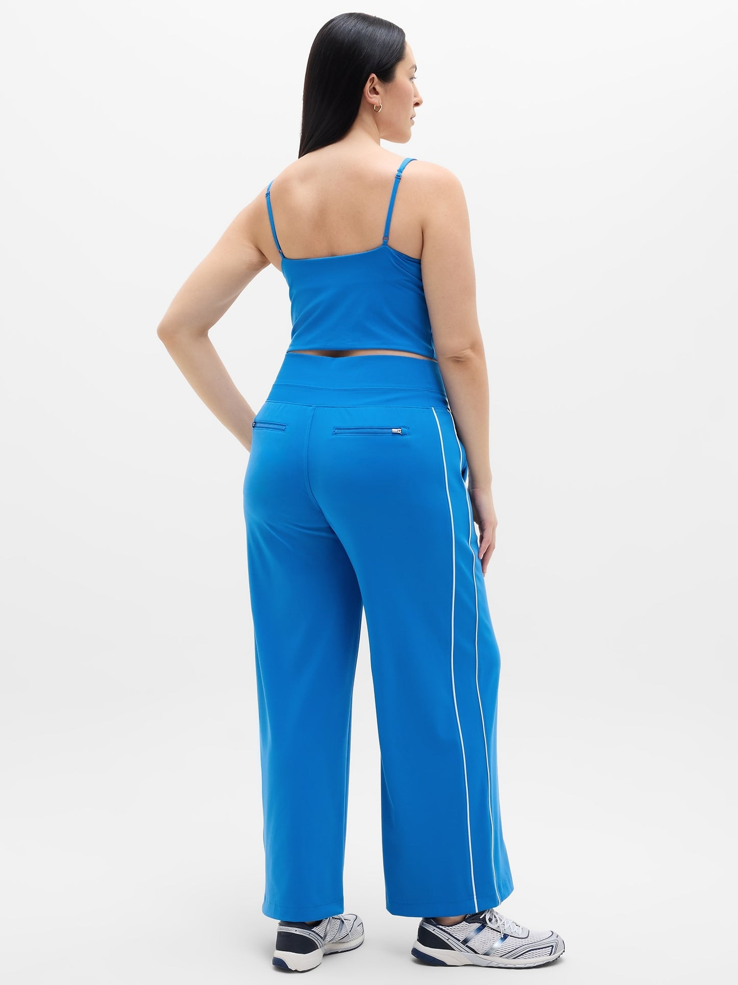 Venice High Rise Track Stripe Wide Leg Pant
