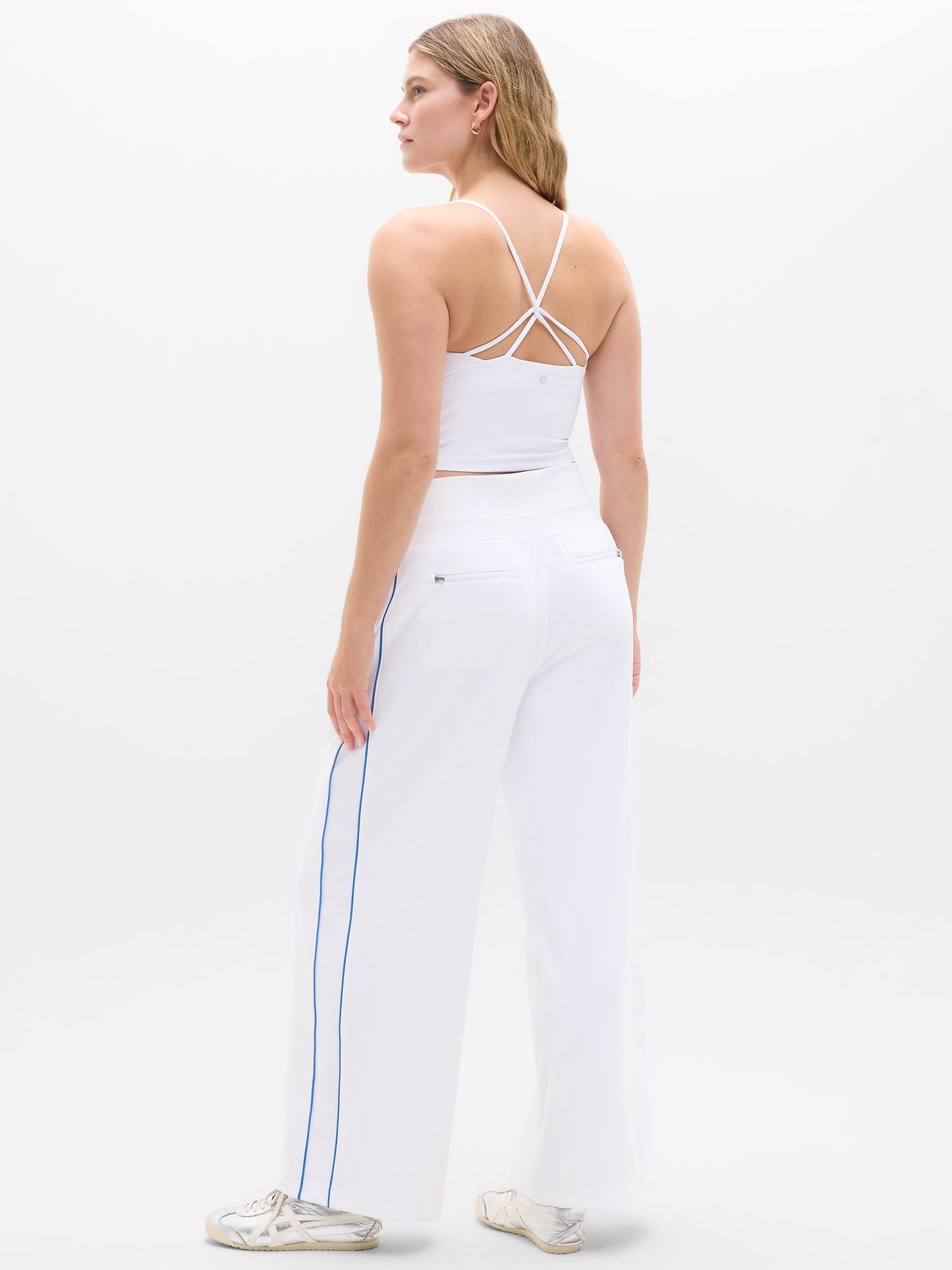 Venice High Rise Track Stripe Wide Leg Pant