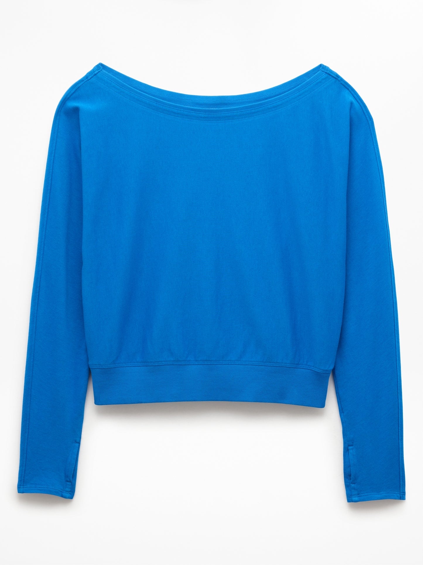 Airy Cotton Terry Boat Neck Sweatshirt