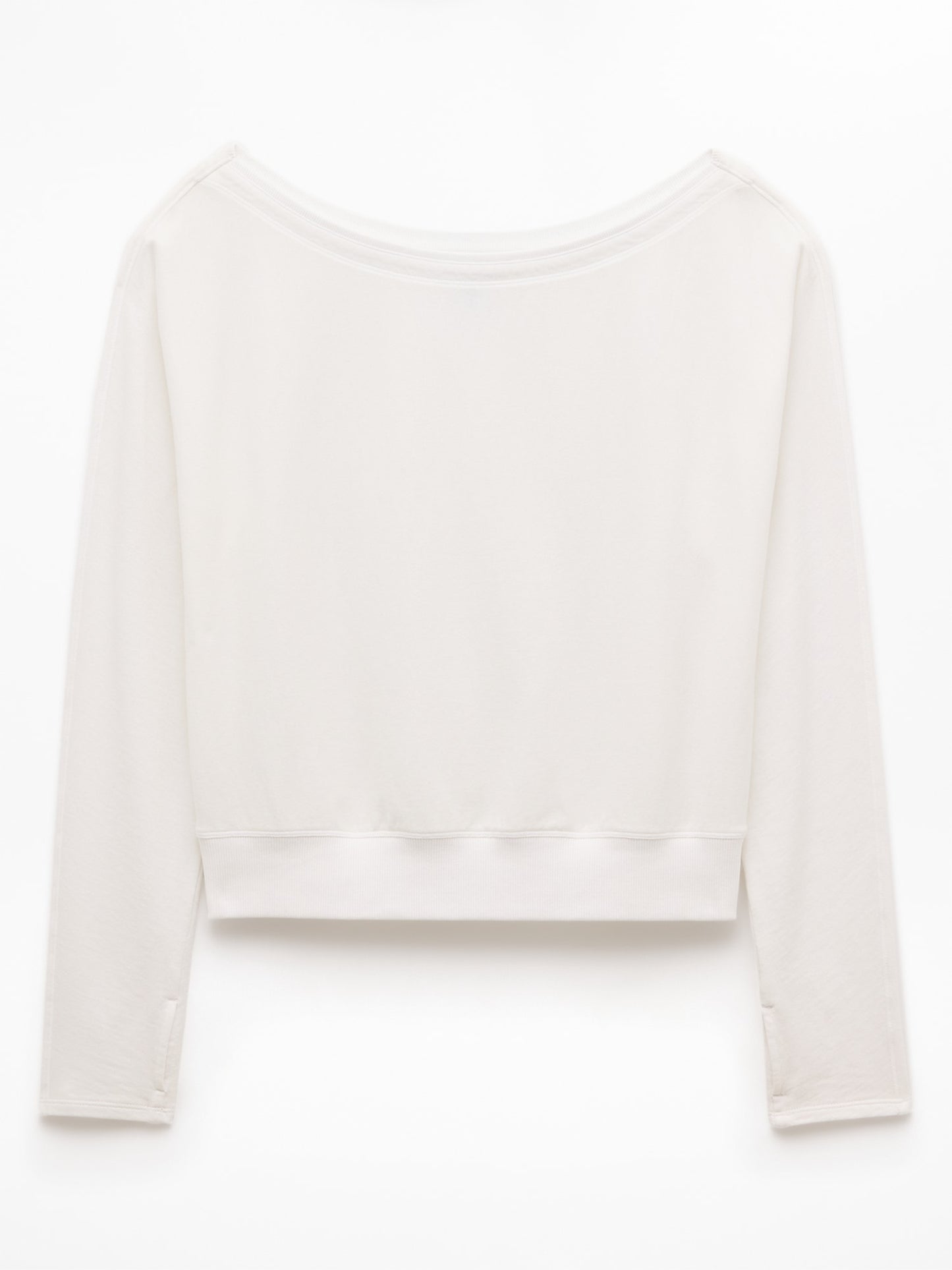 Airy Cotton Terry Boat Neck Sweatshirt