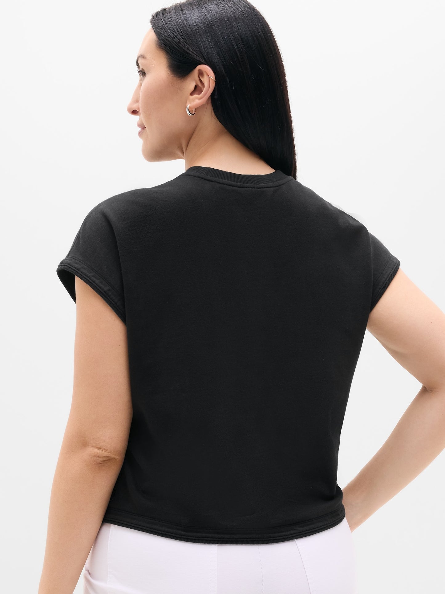 Airy Cotton Terry Sweatshirt Tee