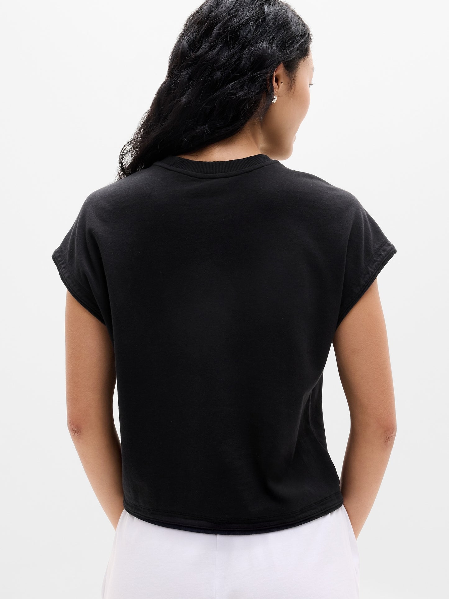 Airy Cotton Terry Sweatshirt Tee