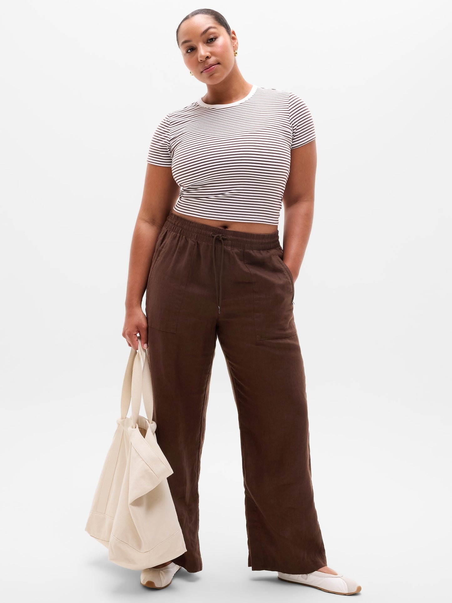 Retreat Linen High Rise Wide Leg Pant