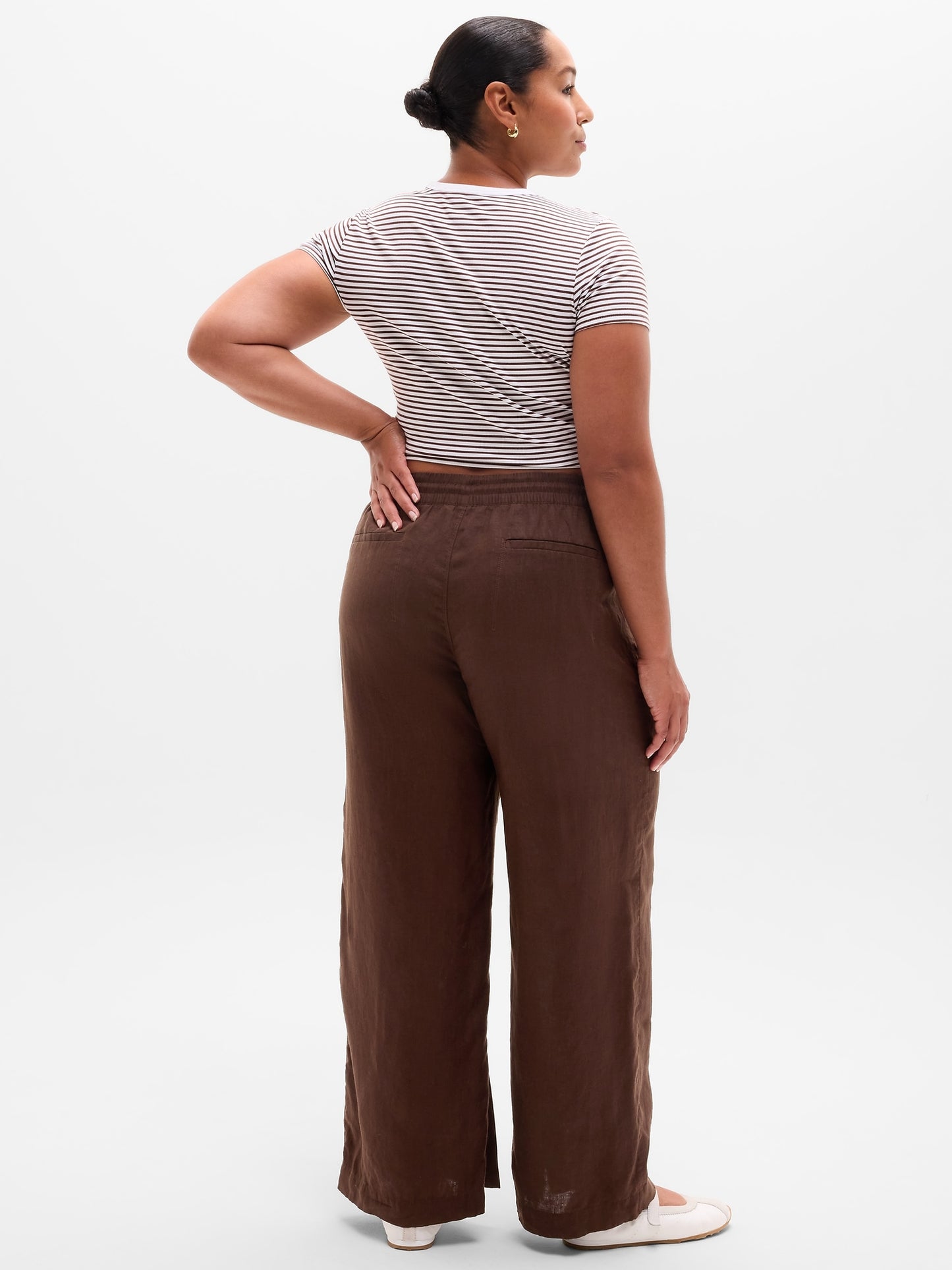 Retreat Linen High Rise Wide Leg Pant