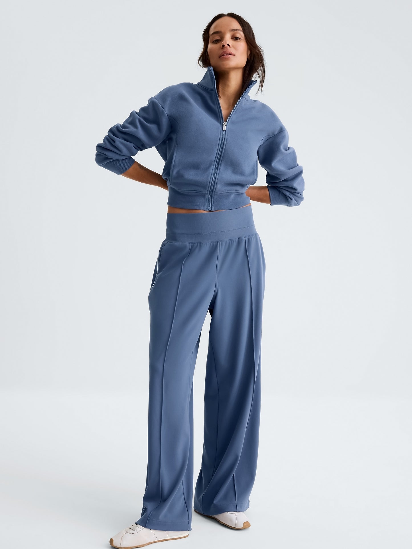 Venice High Rise Track Stripe Wide Leg Pant