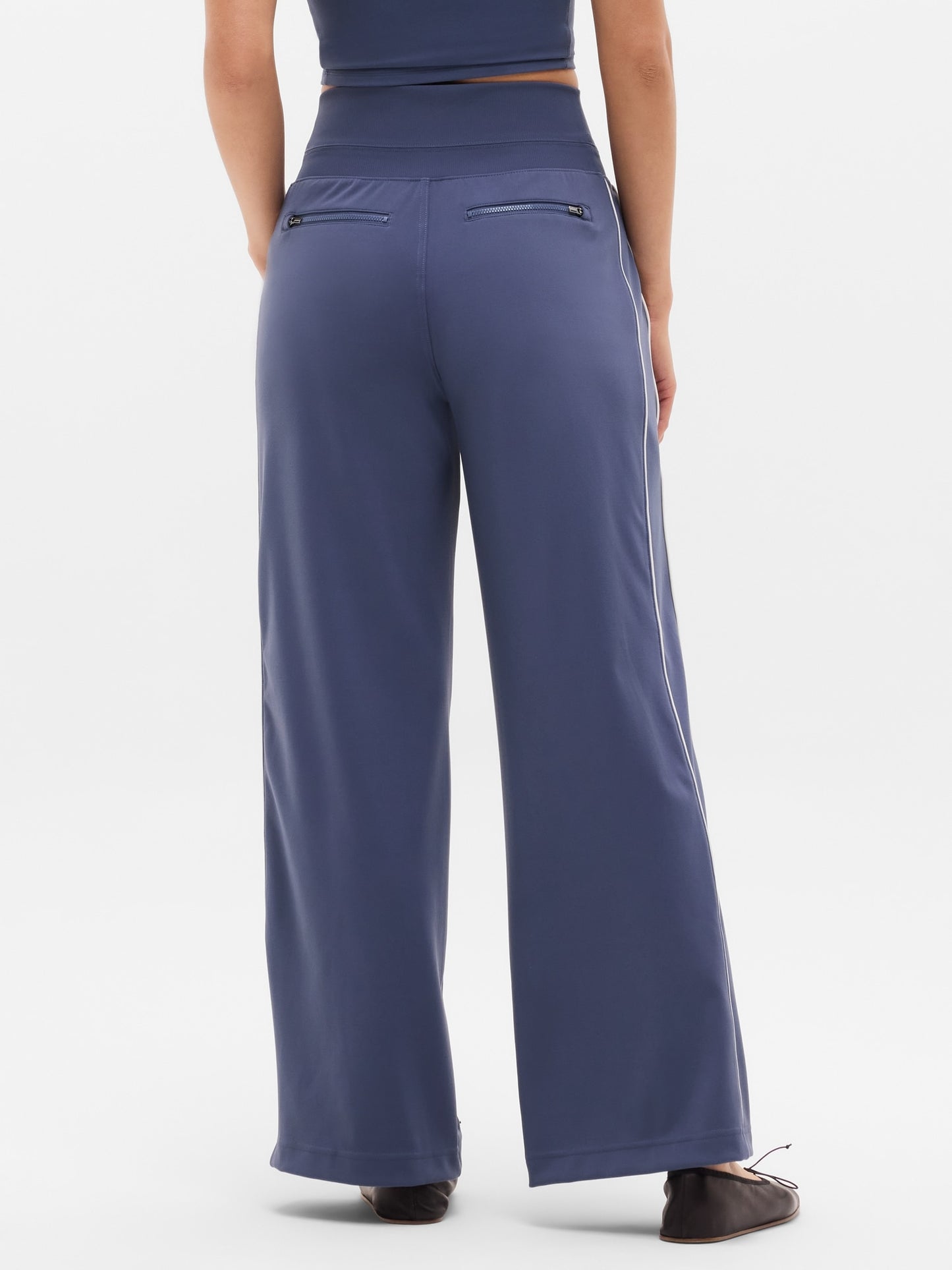 Venice High Rise Track Stripe Wide Leg Pant