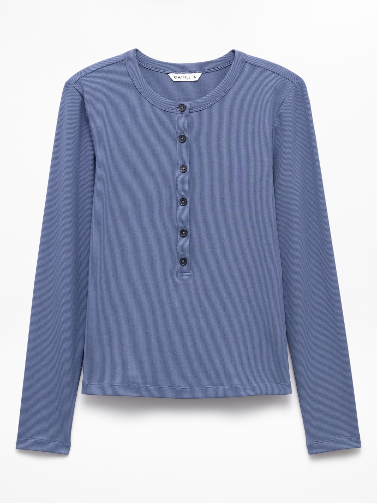 Signature Rib Long Sleeve Henley Top