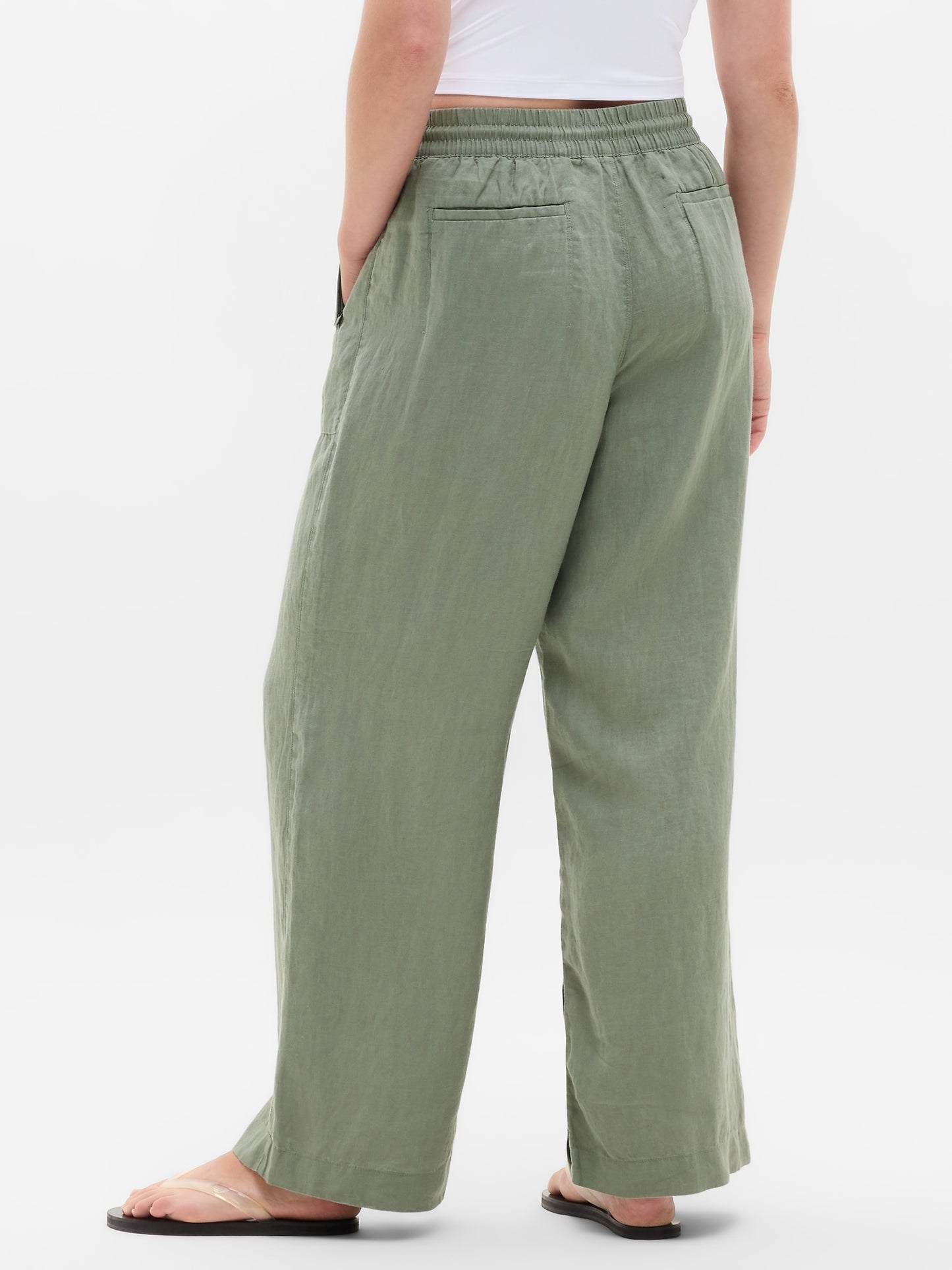 Retreat Linen High Rise Wide Leg Pant