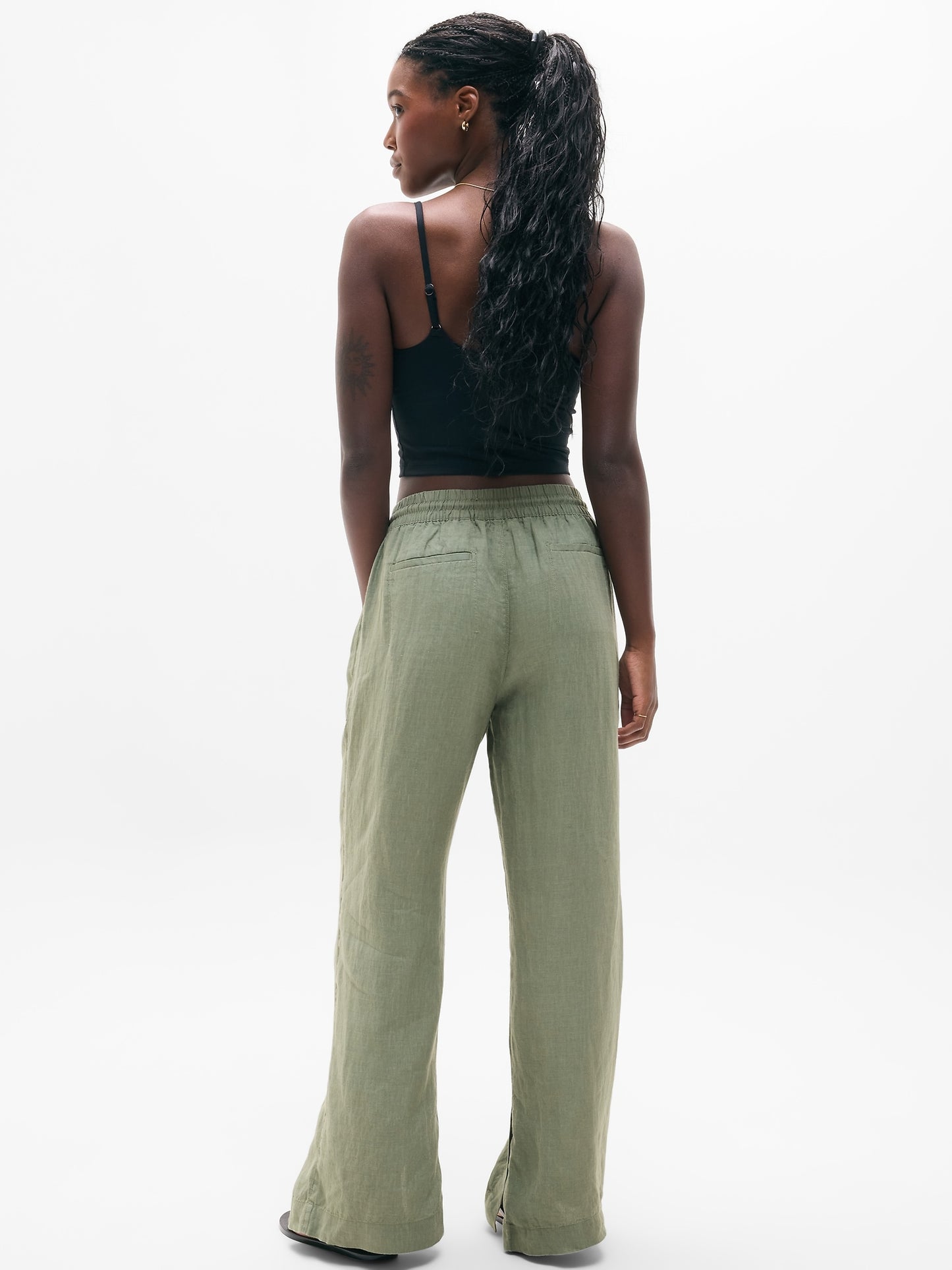 Retreat Linen High Rise Wide Leg Pant