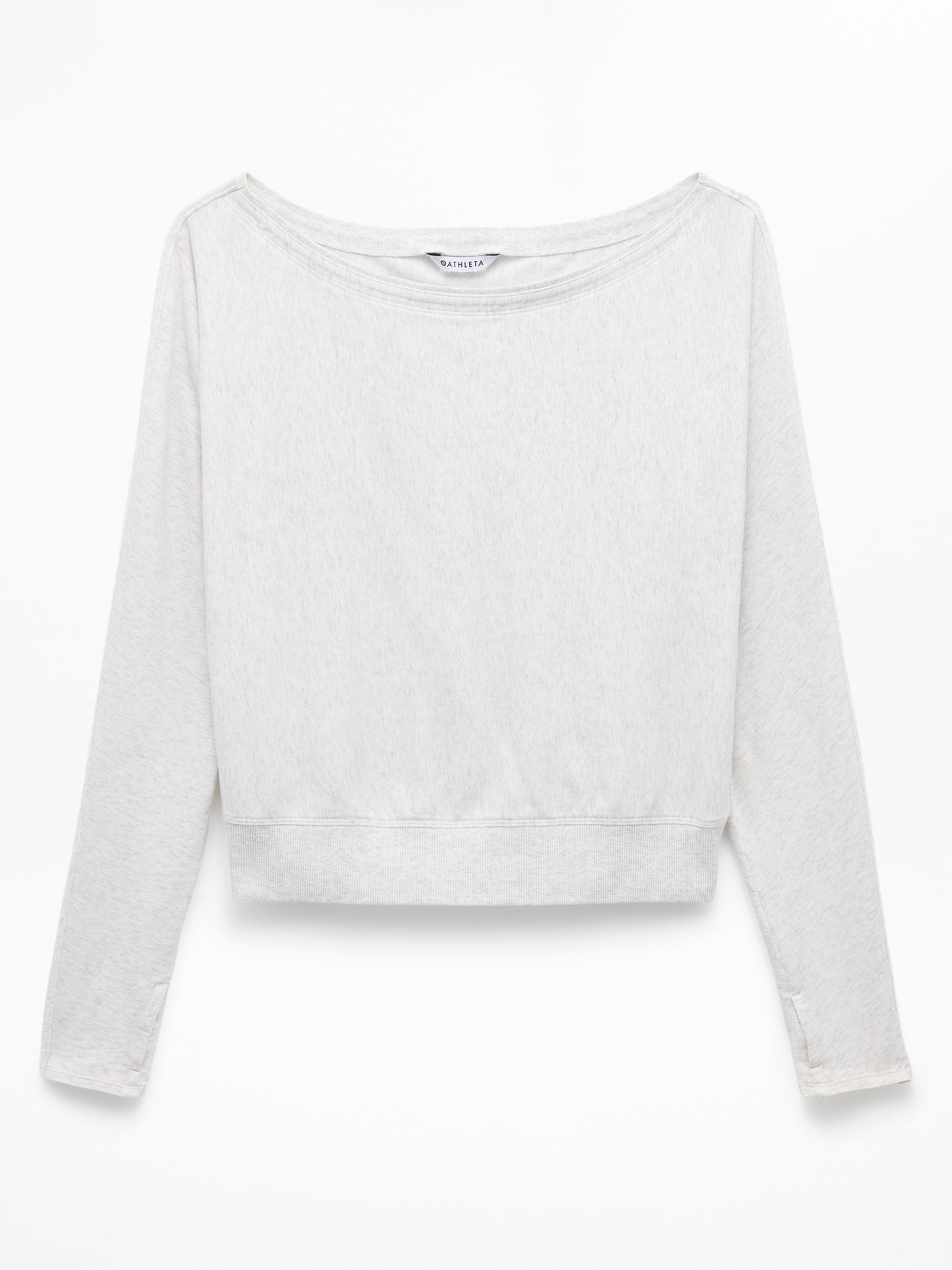 Airy Cotton Terry Boat Neck Sweatshirt