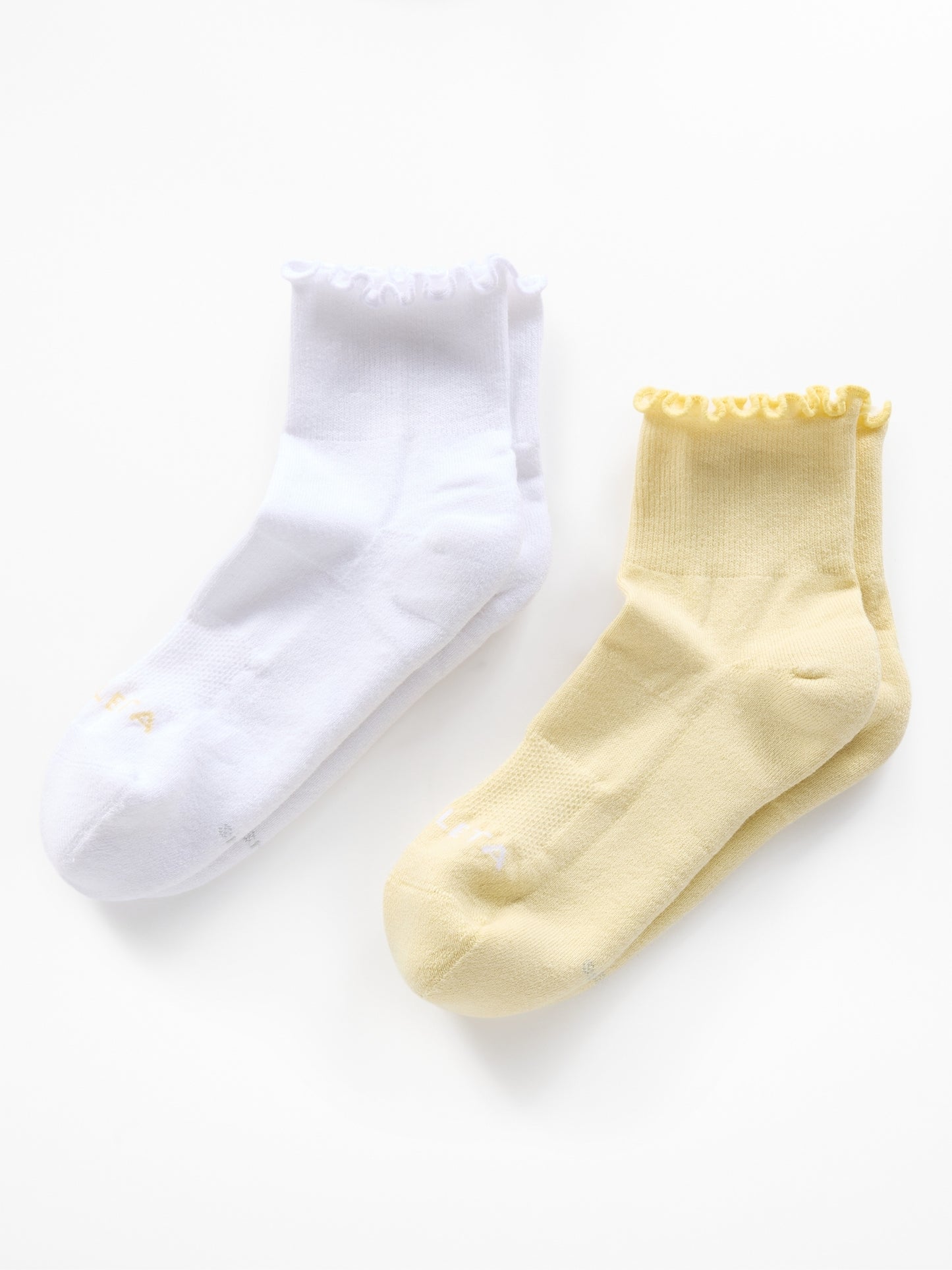 Athleta Ruffle Everyday Quarter Crew Sock 2-Pack