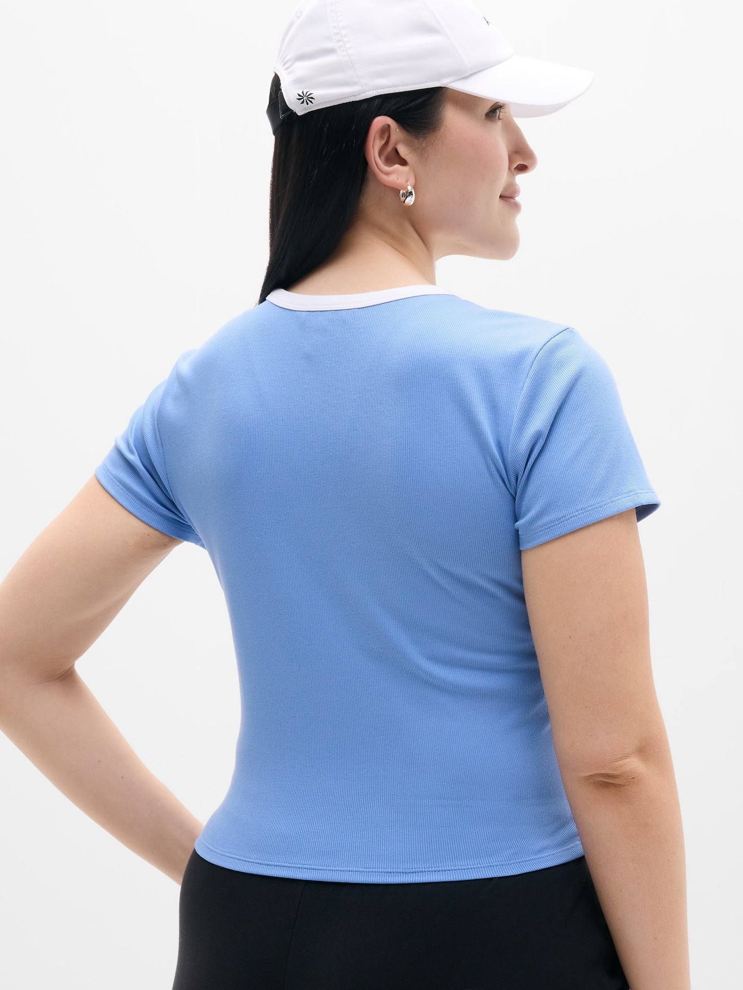 Signature Rib Crop Tee