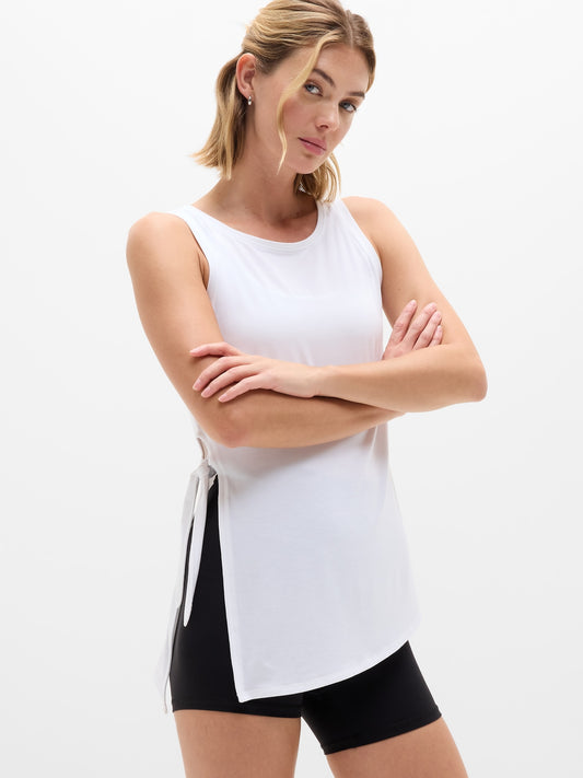 Move With Ease Asym Tie Tank