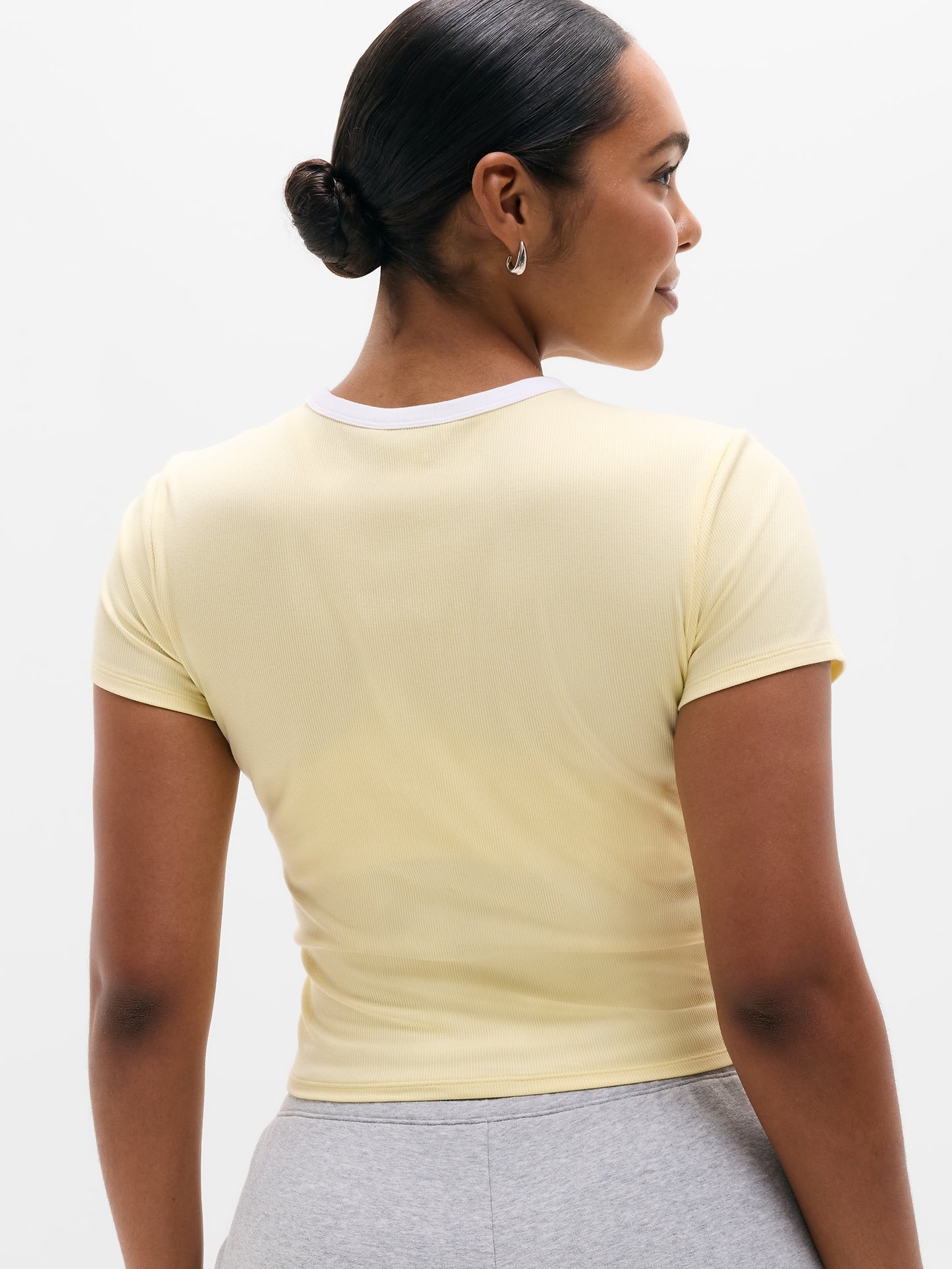 Signature Rib Crop Tee
