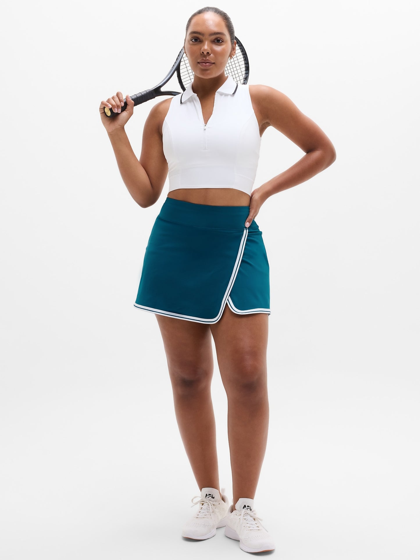 Crosscourt High Rise Tipped 14" Skort