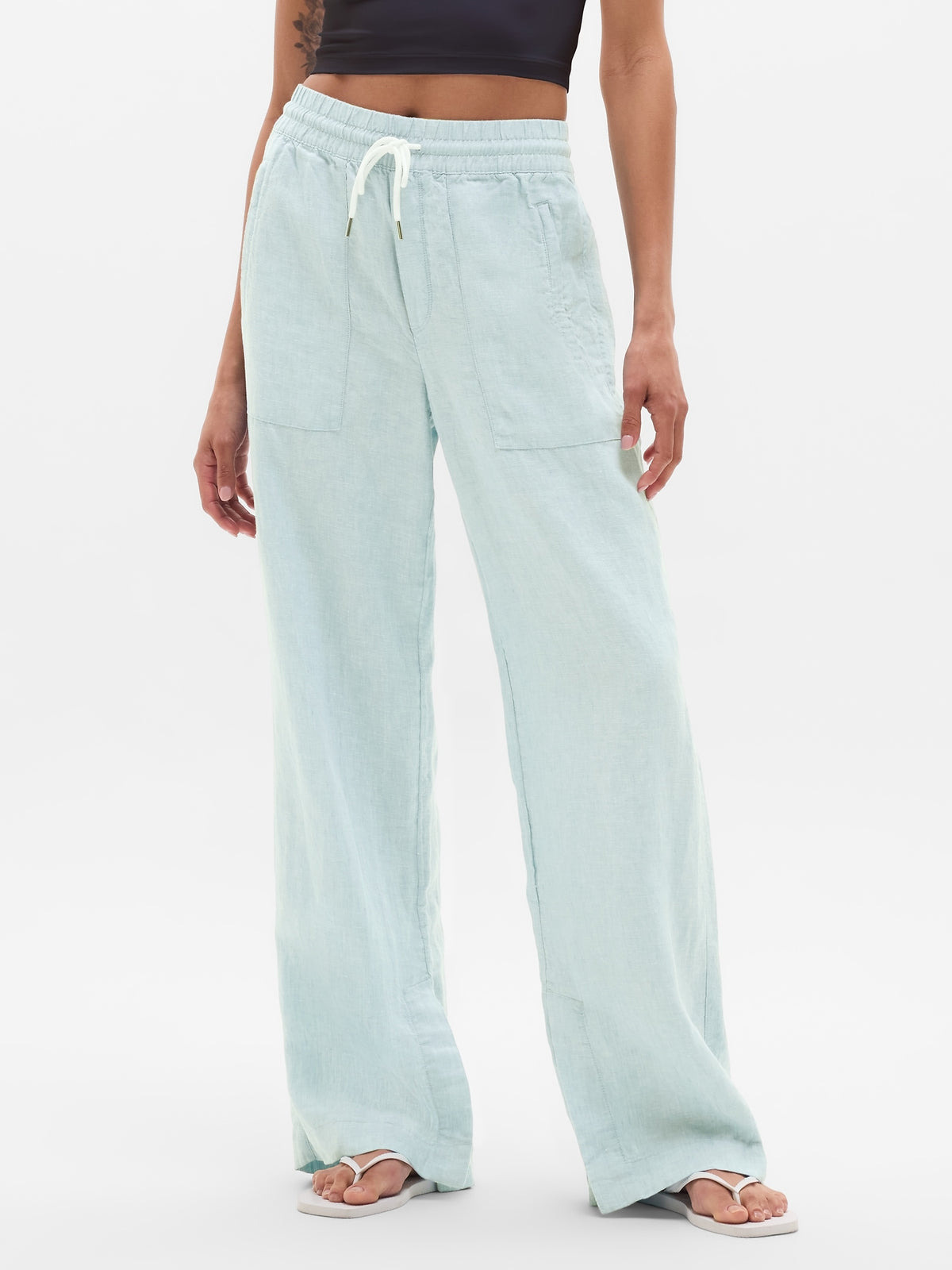 Retreat Linen High Rise Wide Leg Pant